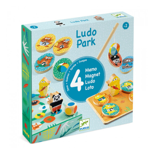 Ludo Wood – 4 Jogos  Djeco - Mini-Me - Baby & Kids Store