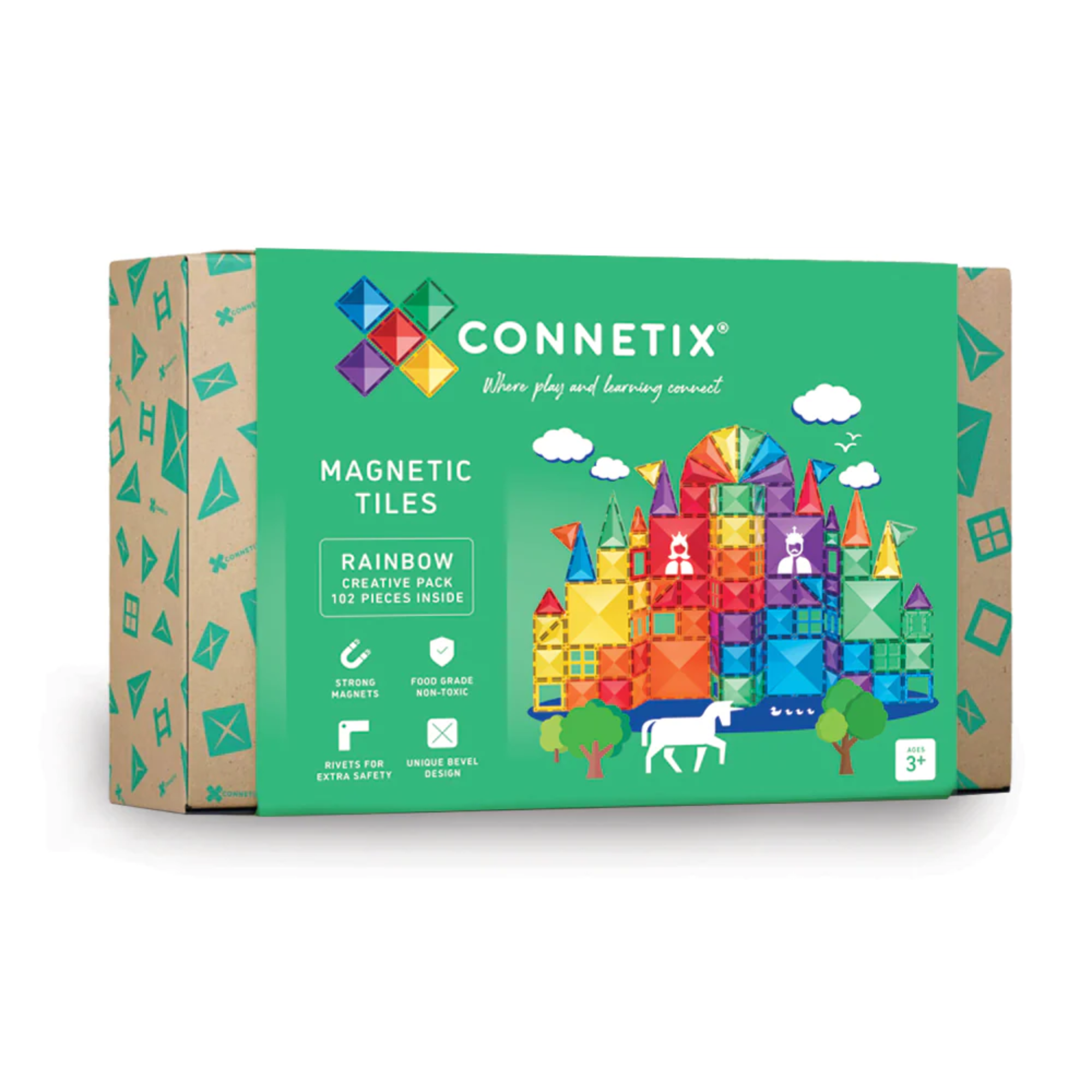 Connetix 100-pieces magnetic constructor - Rainbow Creative pack