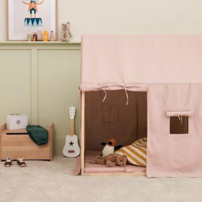 Žaidimų namelio palapinė su kilimėliu - Light pink