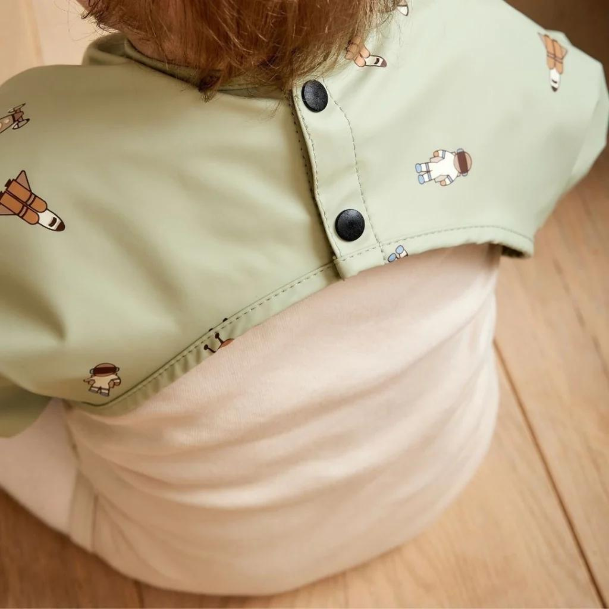 Luna bib with long sleeves - Space