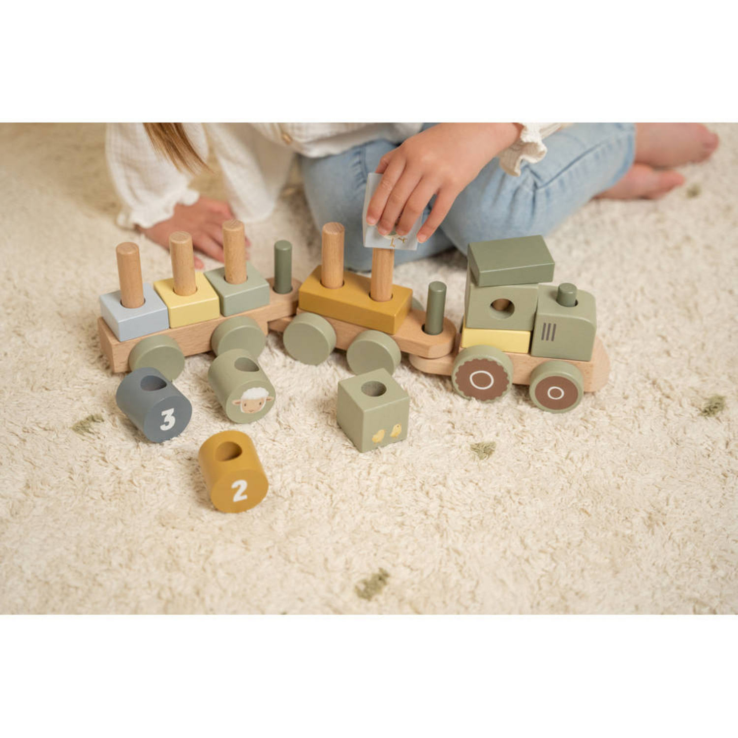 Sustamomas traukinukas Little Farm