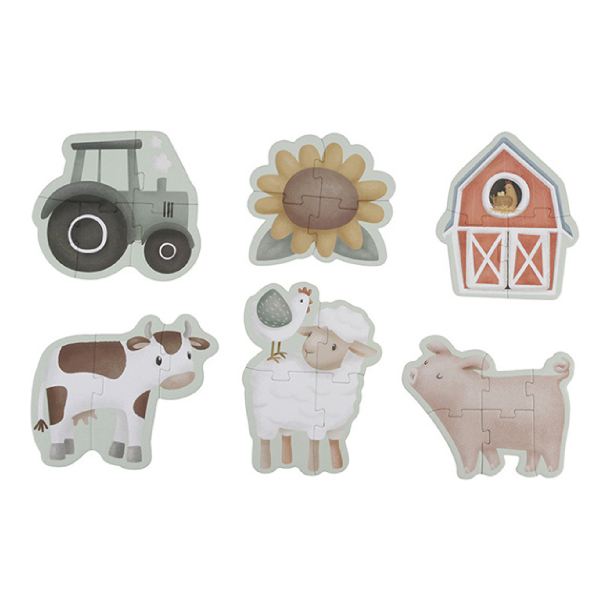Dėlionė 6 in 1 Little Farm