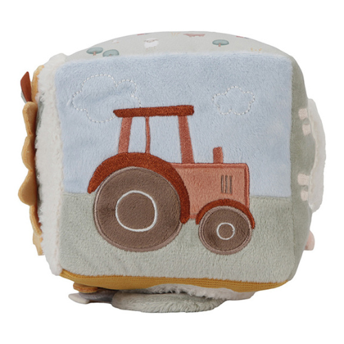 Minkštas užsiėmimų kubas Little Farm