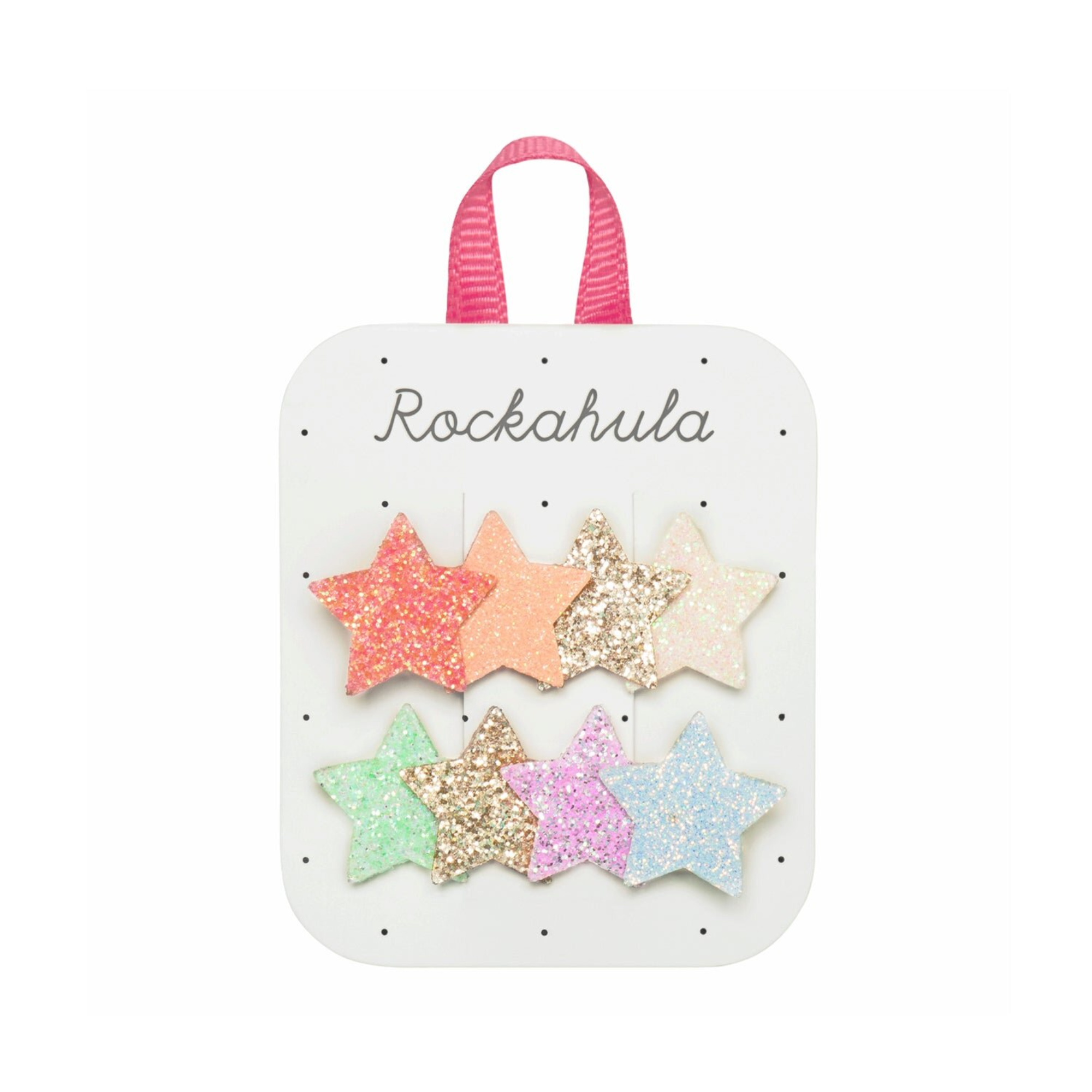 Hair clips - Rainbow Shimmer Star