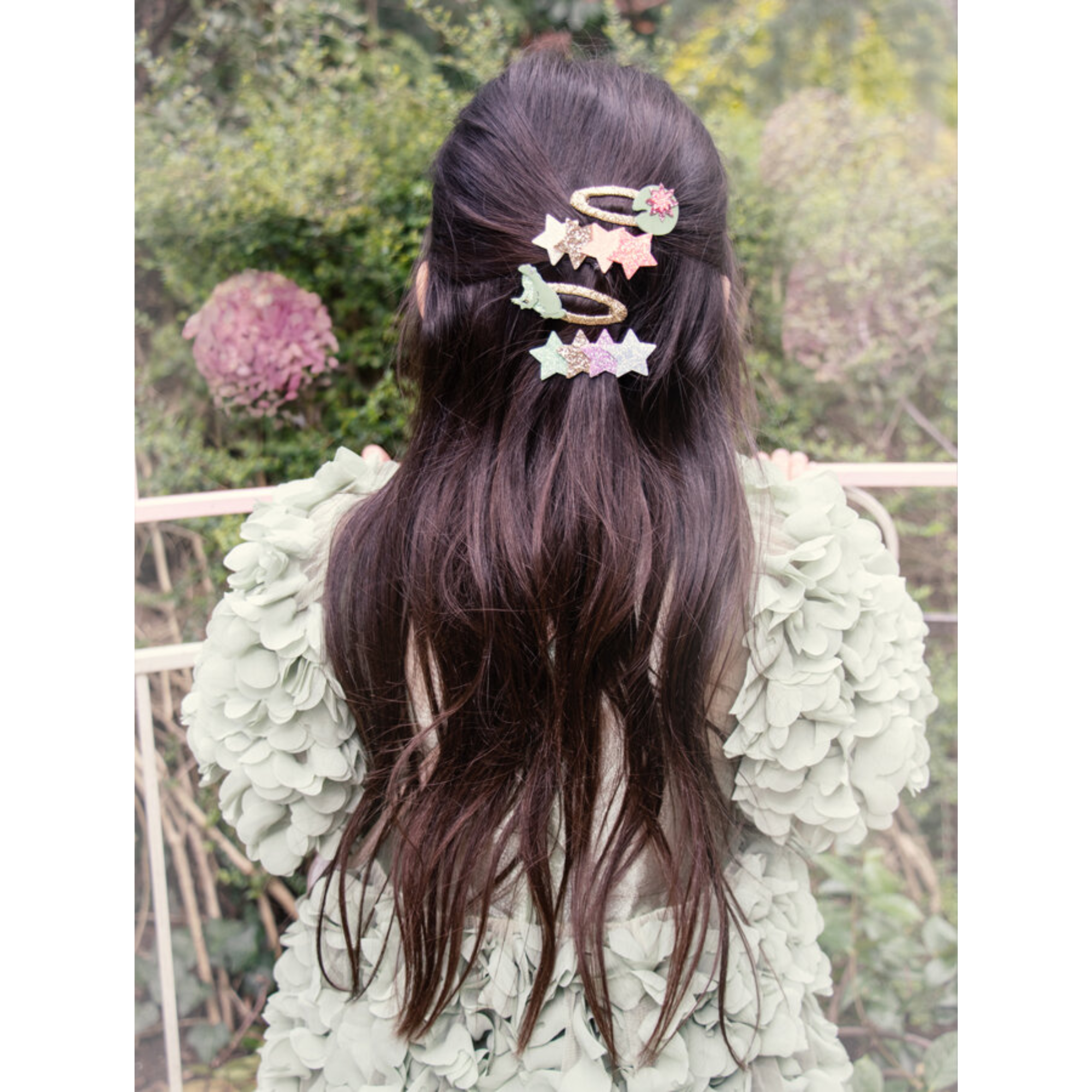 Hair clips - Rainbow Shimmer Star