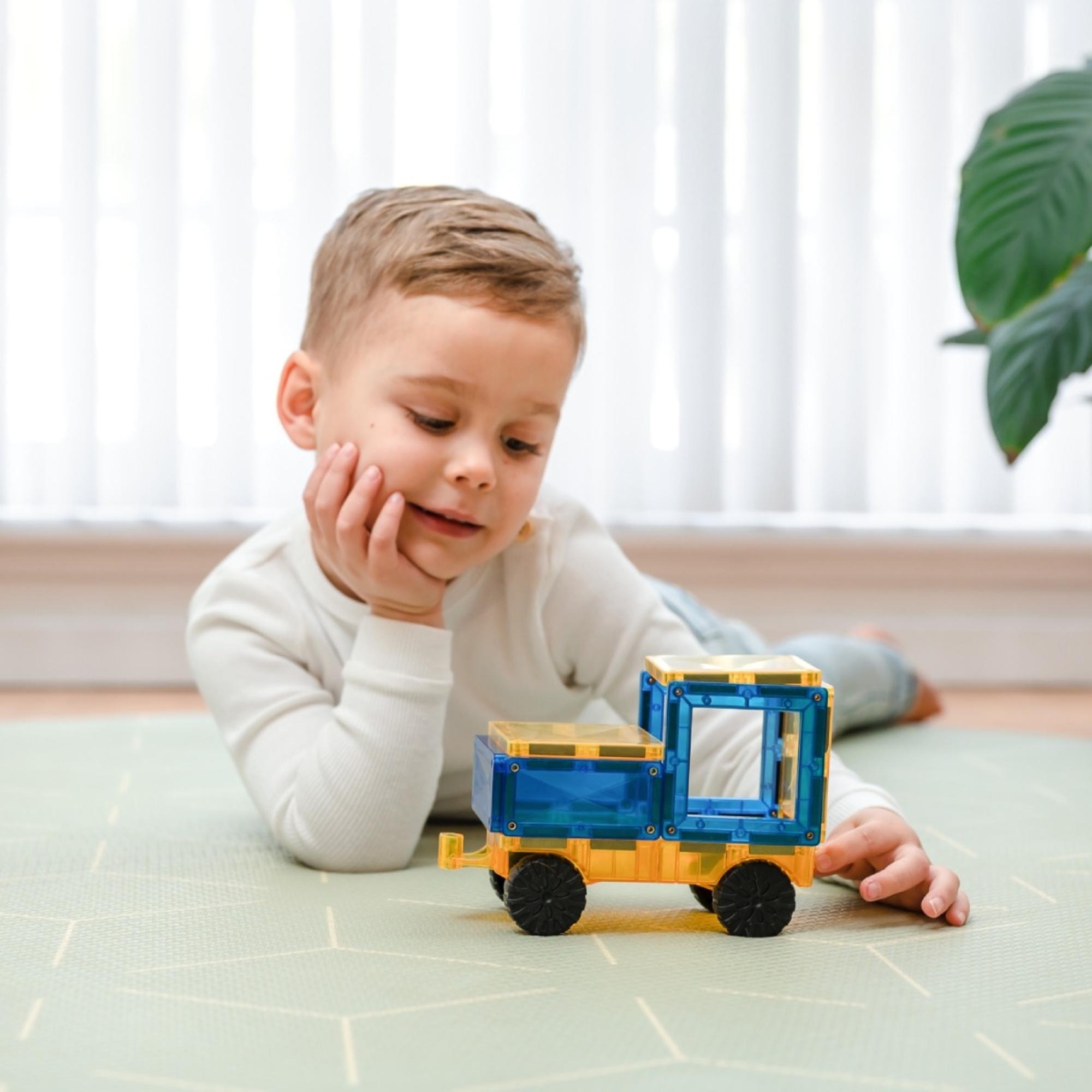 2 dalių magnetinis konstruktorius Rainbow Car Pack