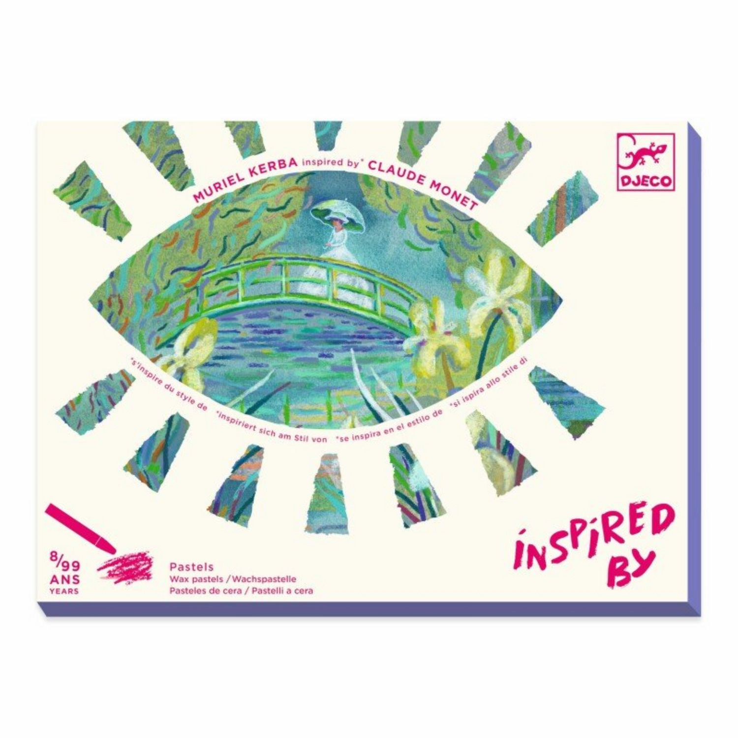 Crayon Painting - Inspired by | On the Water Lily Pond
