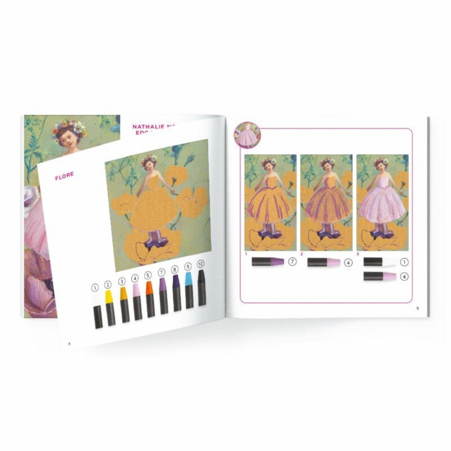 Crayon Painting - Inspired by | On the Water Lily Pond