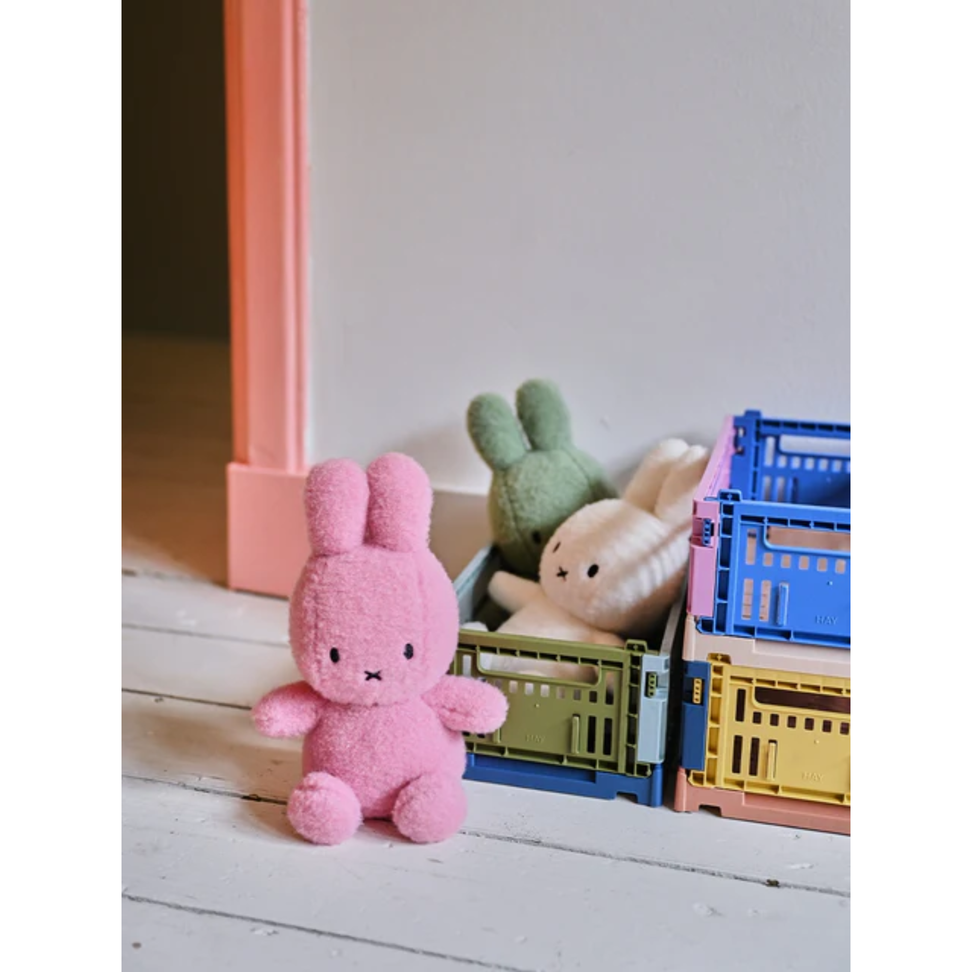 Small eco pink bunny - 23 cm