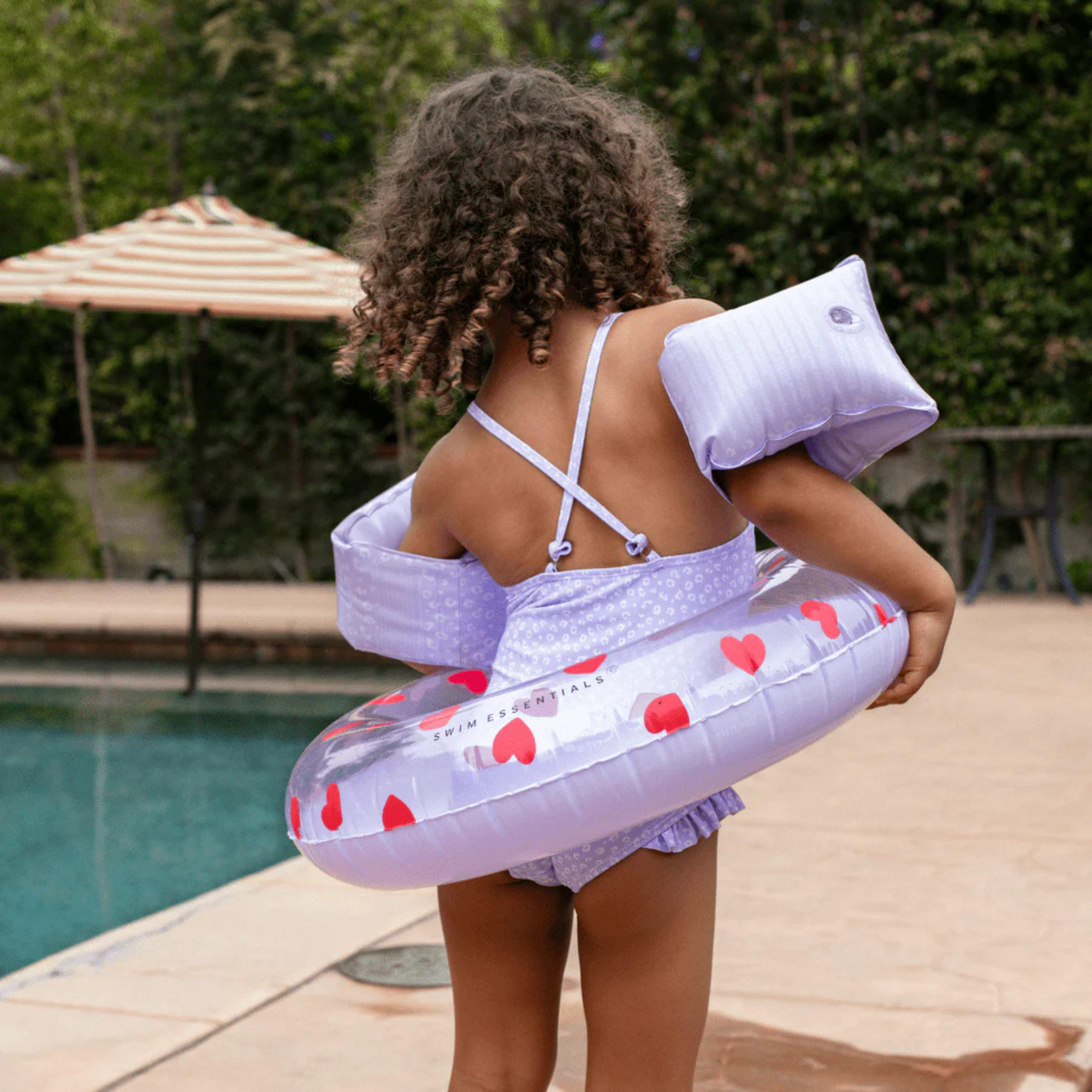 One-piece swimsuit - Leopard Lila