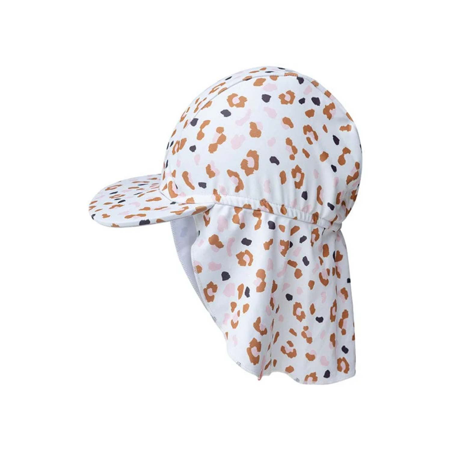 Swimming cap with neck protection - Leopard