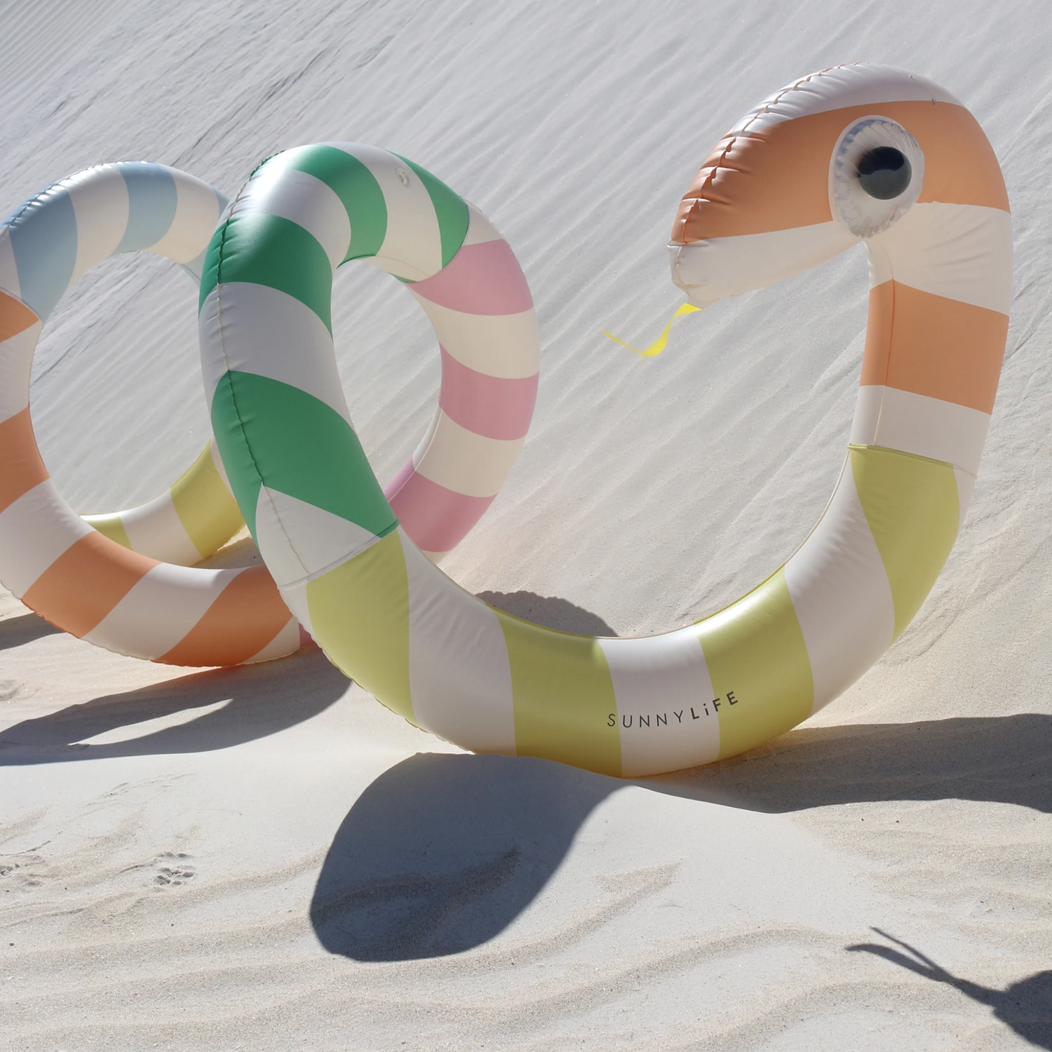 Giant inflatable snake - Sorbet stripe
