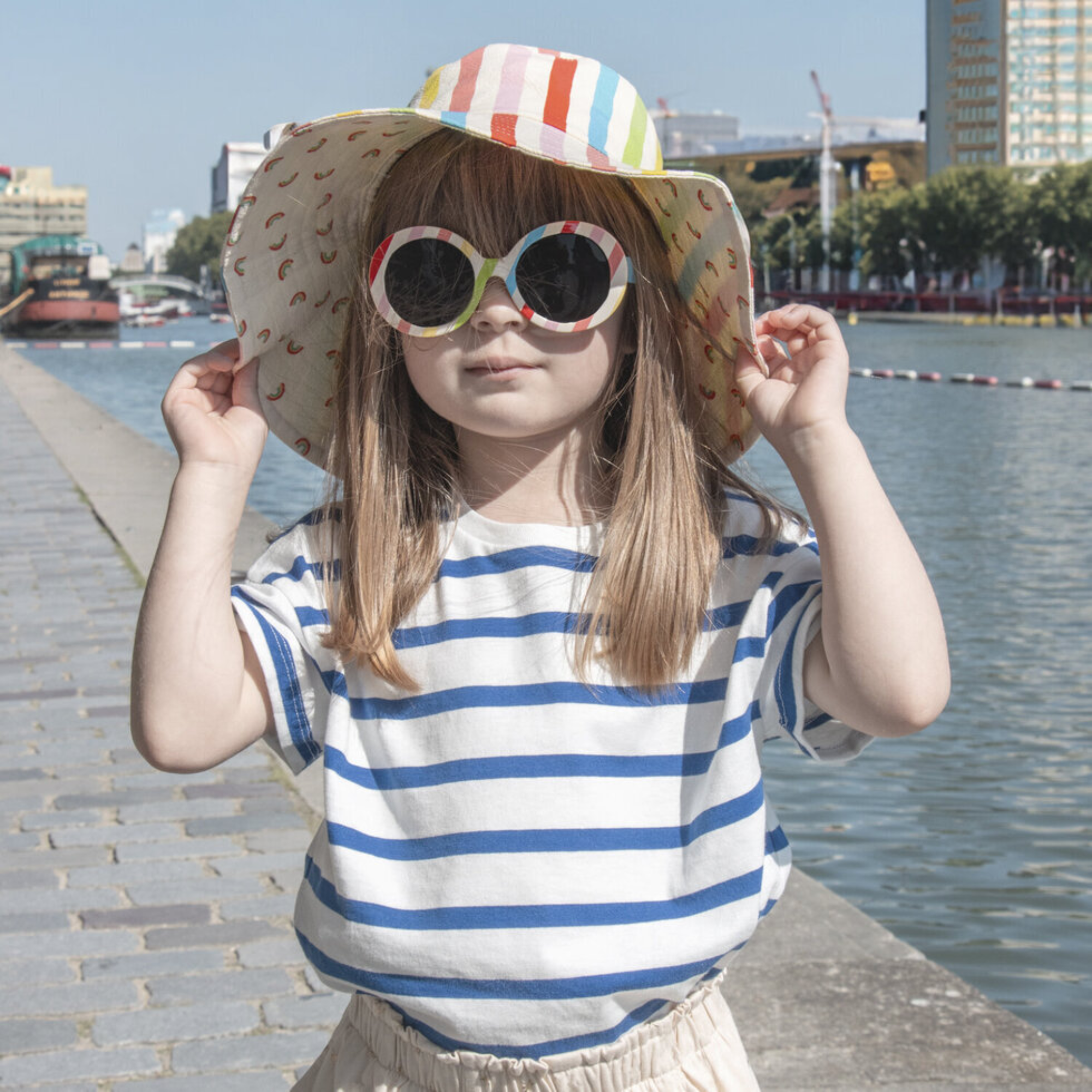 Dvipusė skrybėlė - Rainbow Stripes