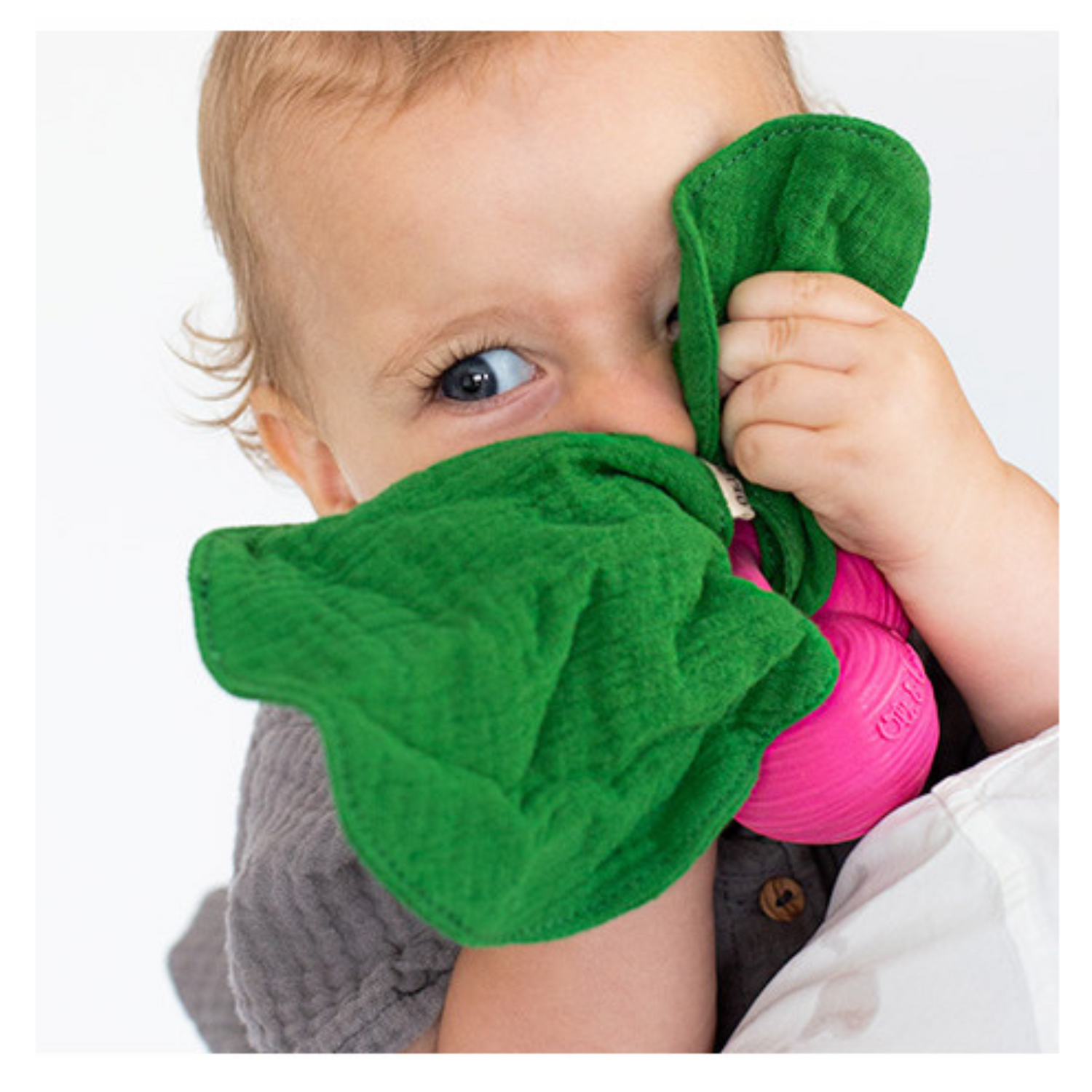 Ramona the Radish chew toy and rattle