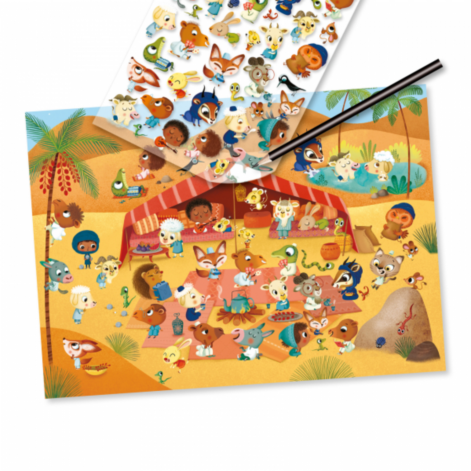 Scratch-off pictures - Savannah, desert, and North Pole