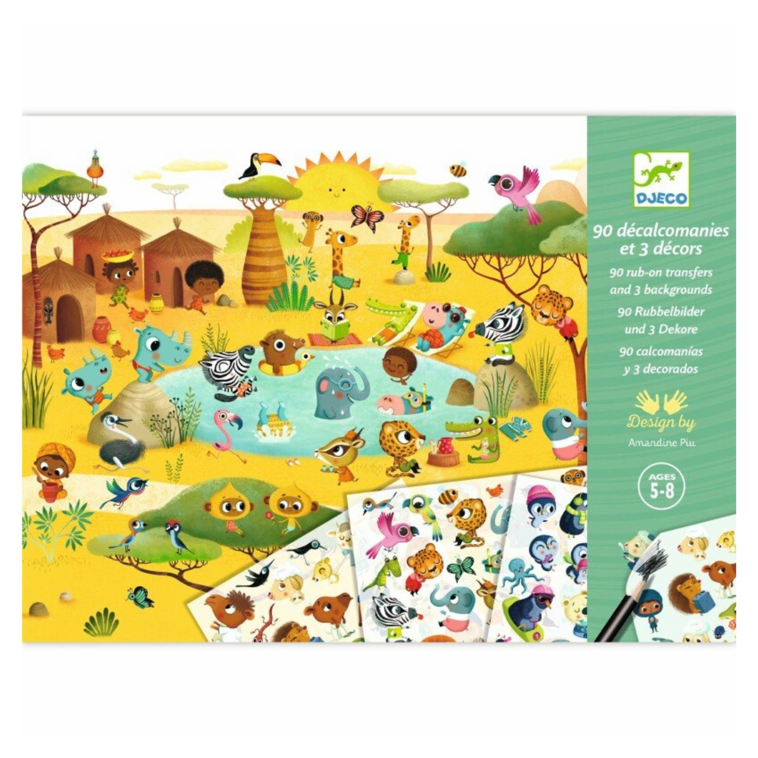 Scratch-off pictures - Savannah, desert, and North Pole