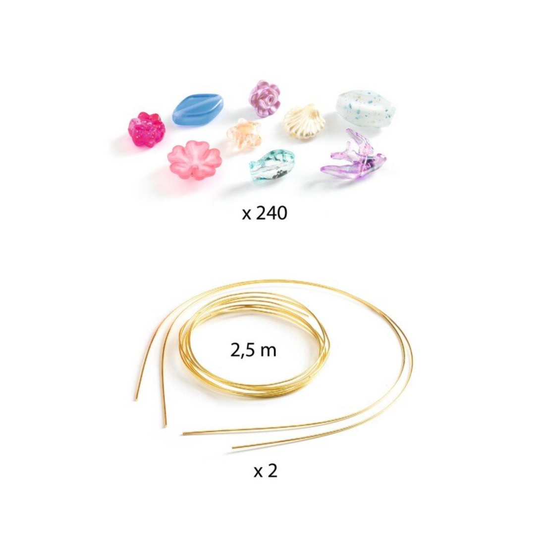 Djeco accessories piercing set - Beads and Alphabet