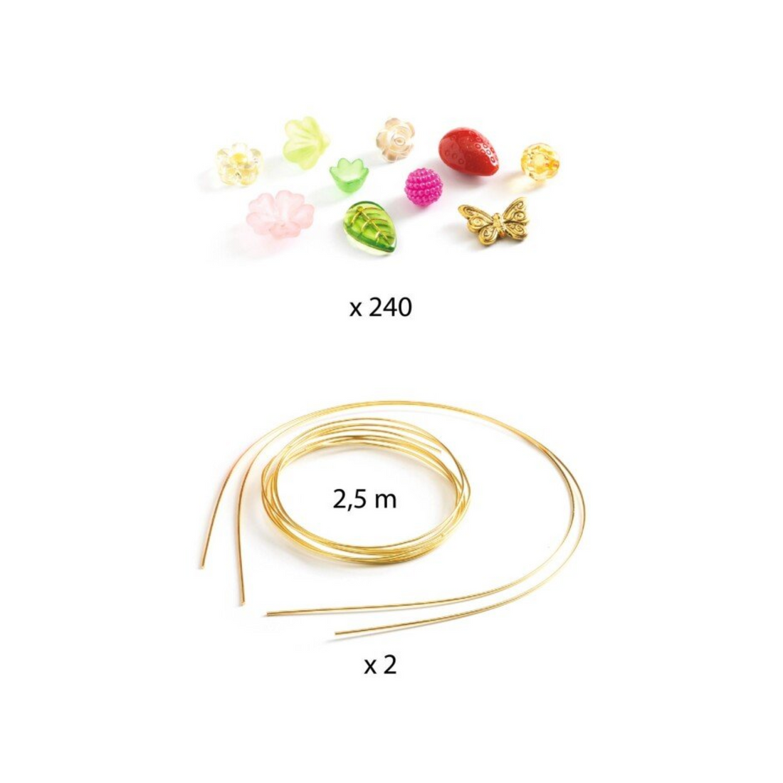 Djeco accessories piercing set - Beads and Alphabet