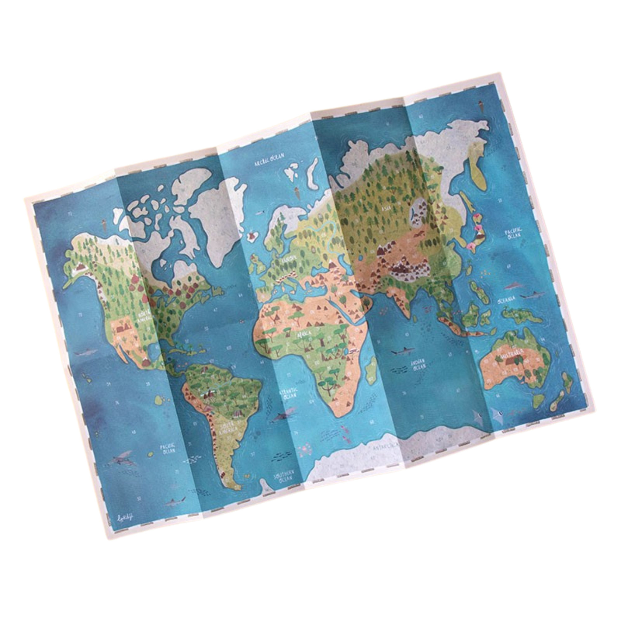 Plakatas su lipdukais - Animal world