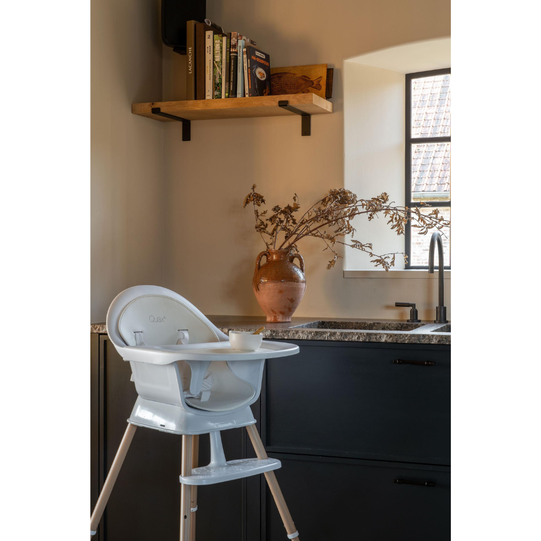 Highchair Ultimo 3 Luxe - White-Natural