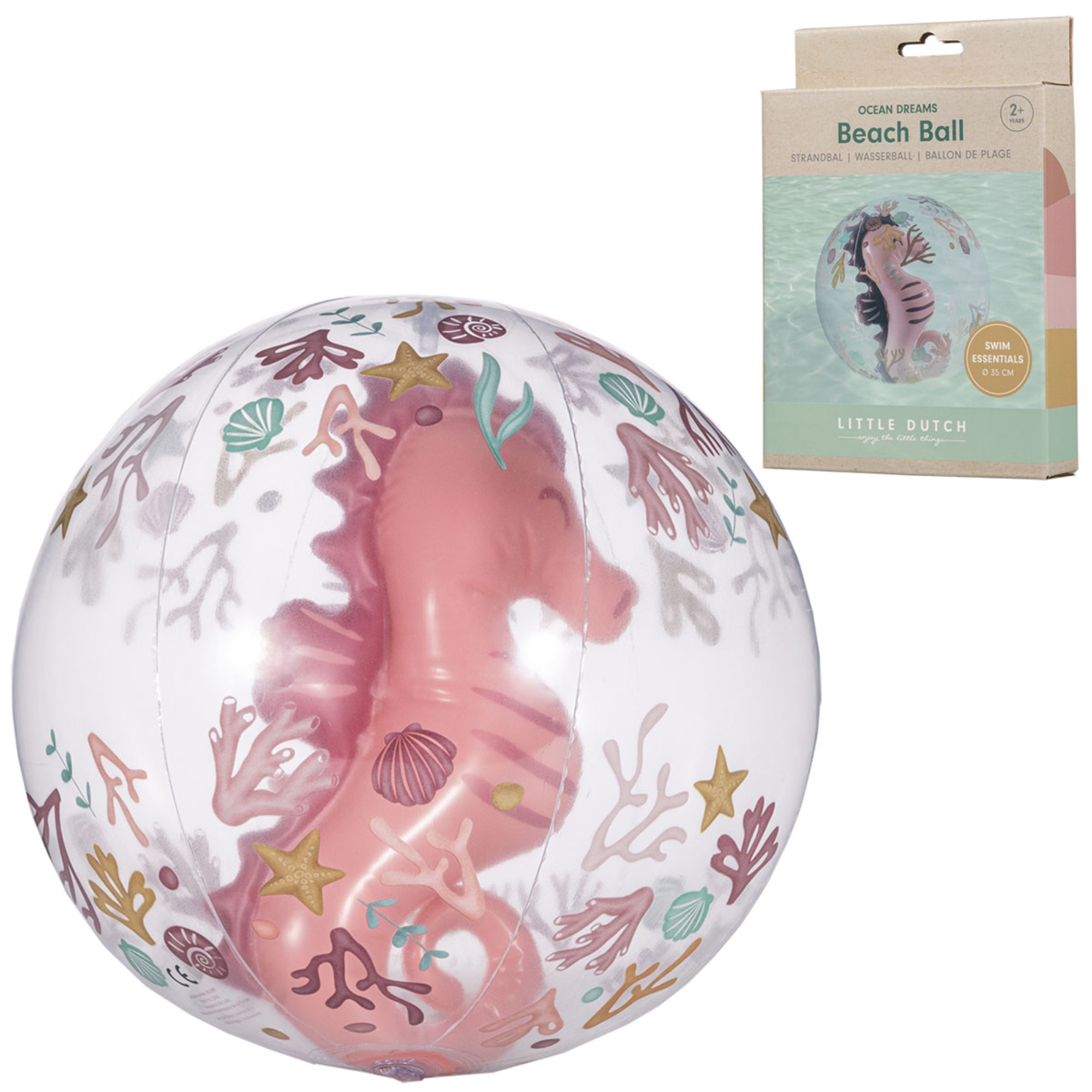 Beach ball - 3D Ocean Pink