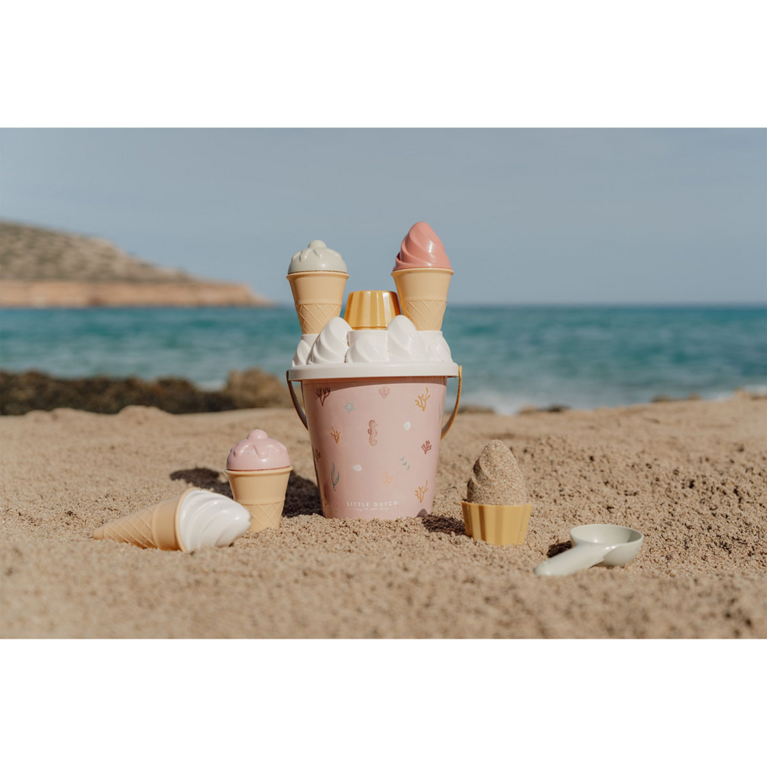 Smėlio žaislai - ledų gaminimo rinkinys Ocean pink