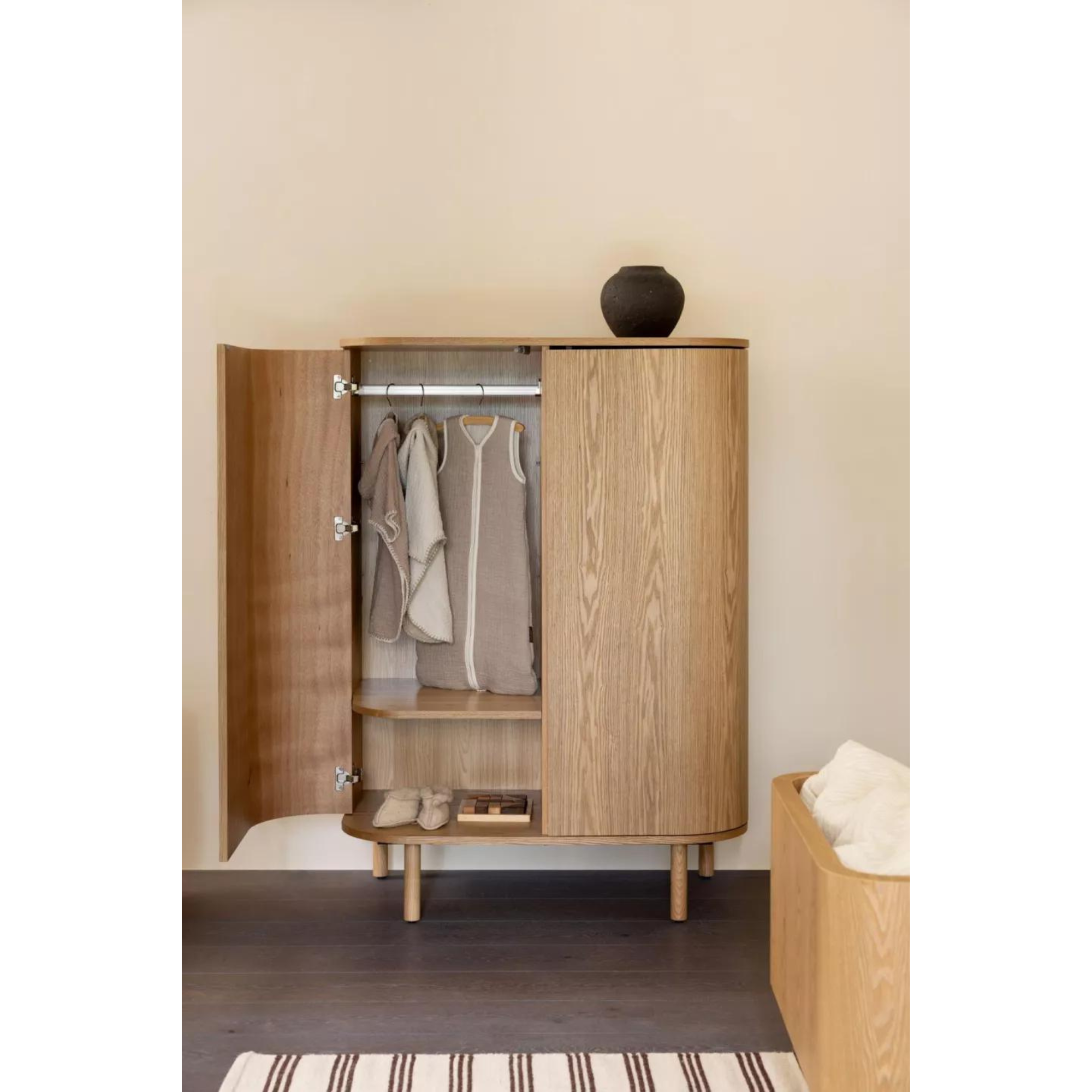 Quax wardrobe Flow Clay & Oak - 3 doors