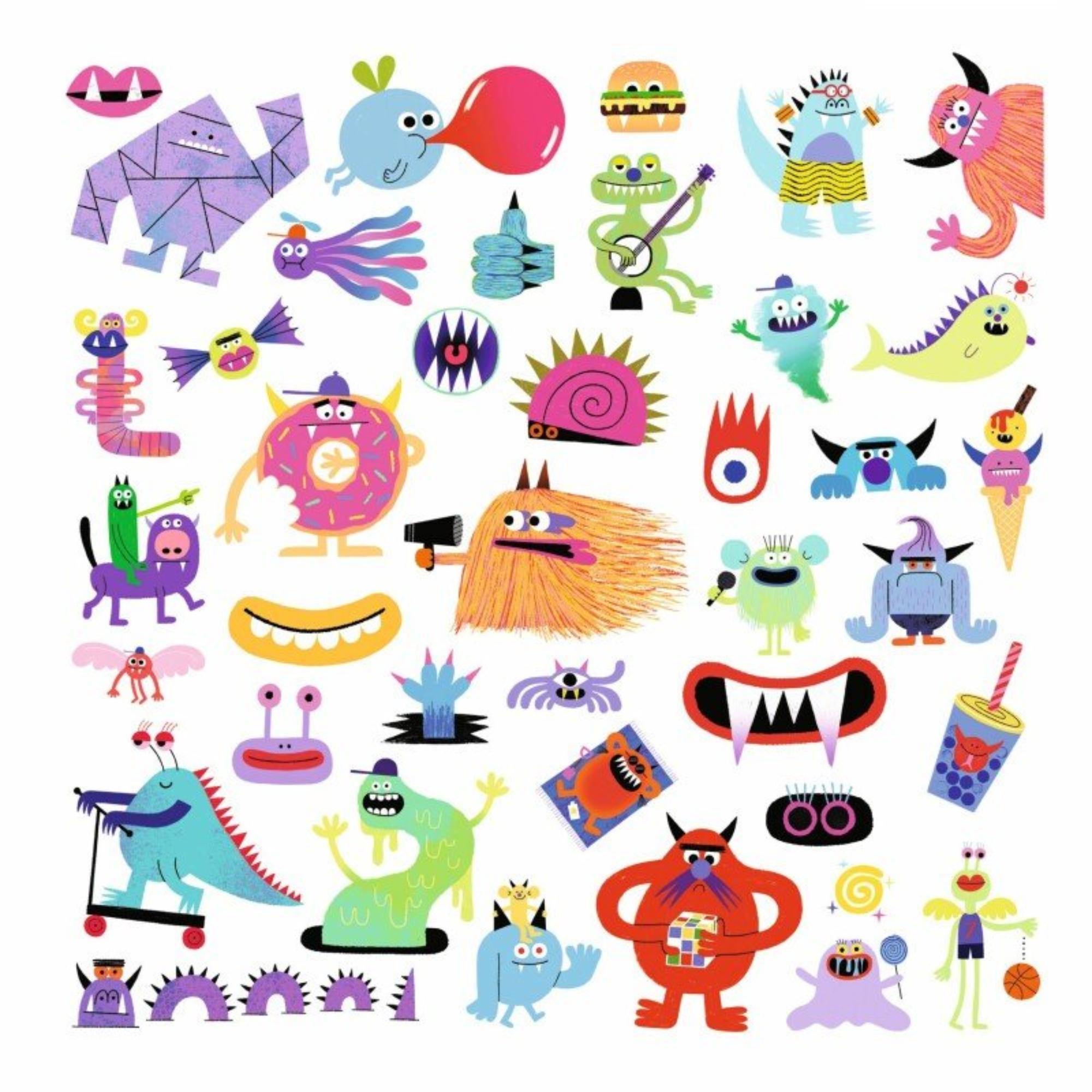 Lipdukų rinkinys - Monsters