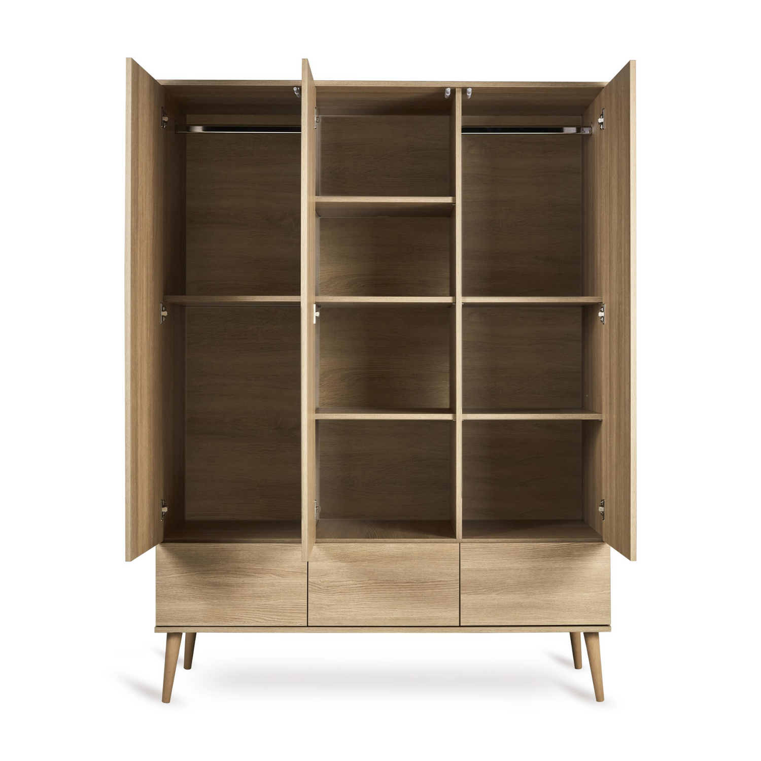 Quax wardrobe Flow Clay & Oak - 3 doors