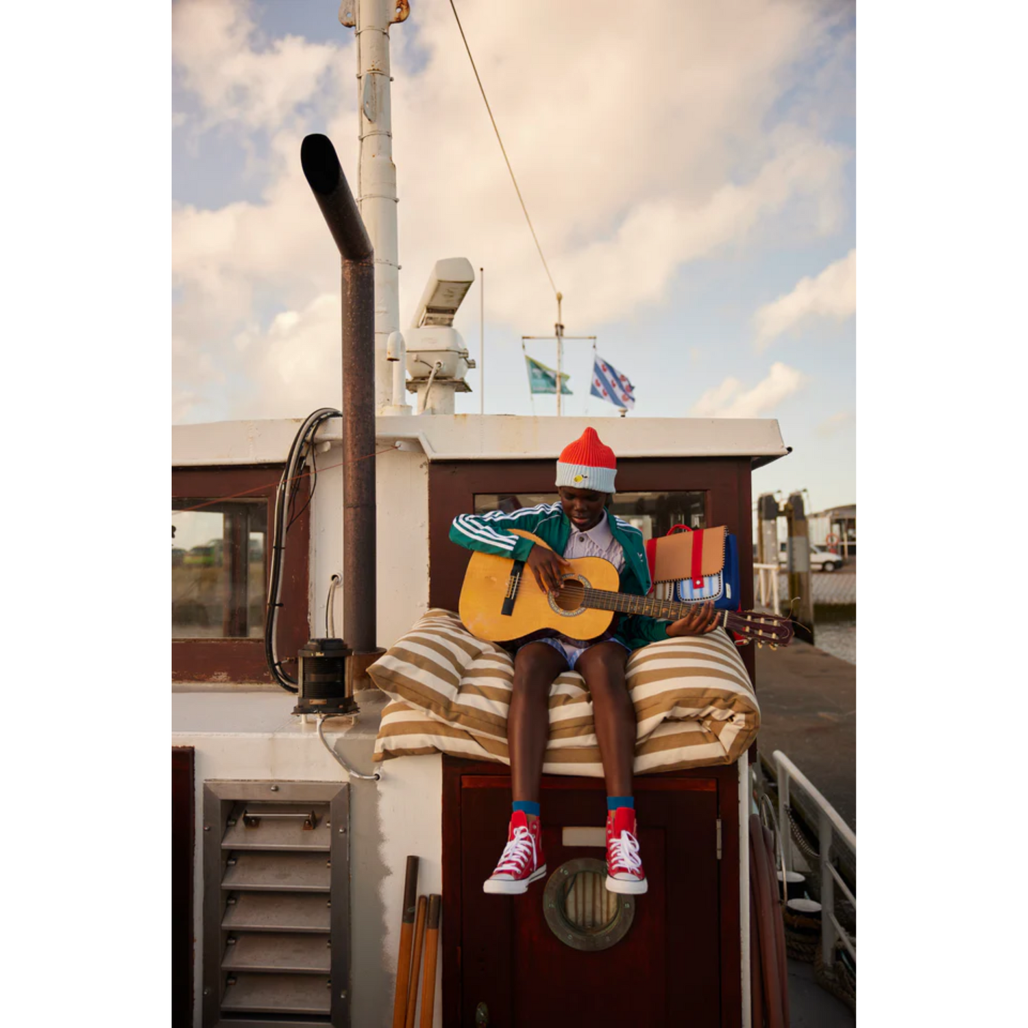 Mokyklinis portfelis - jane beige + ned blue