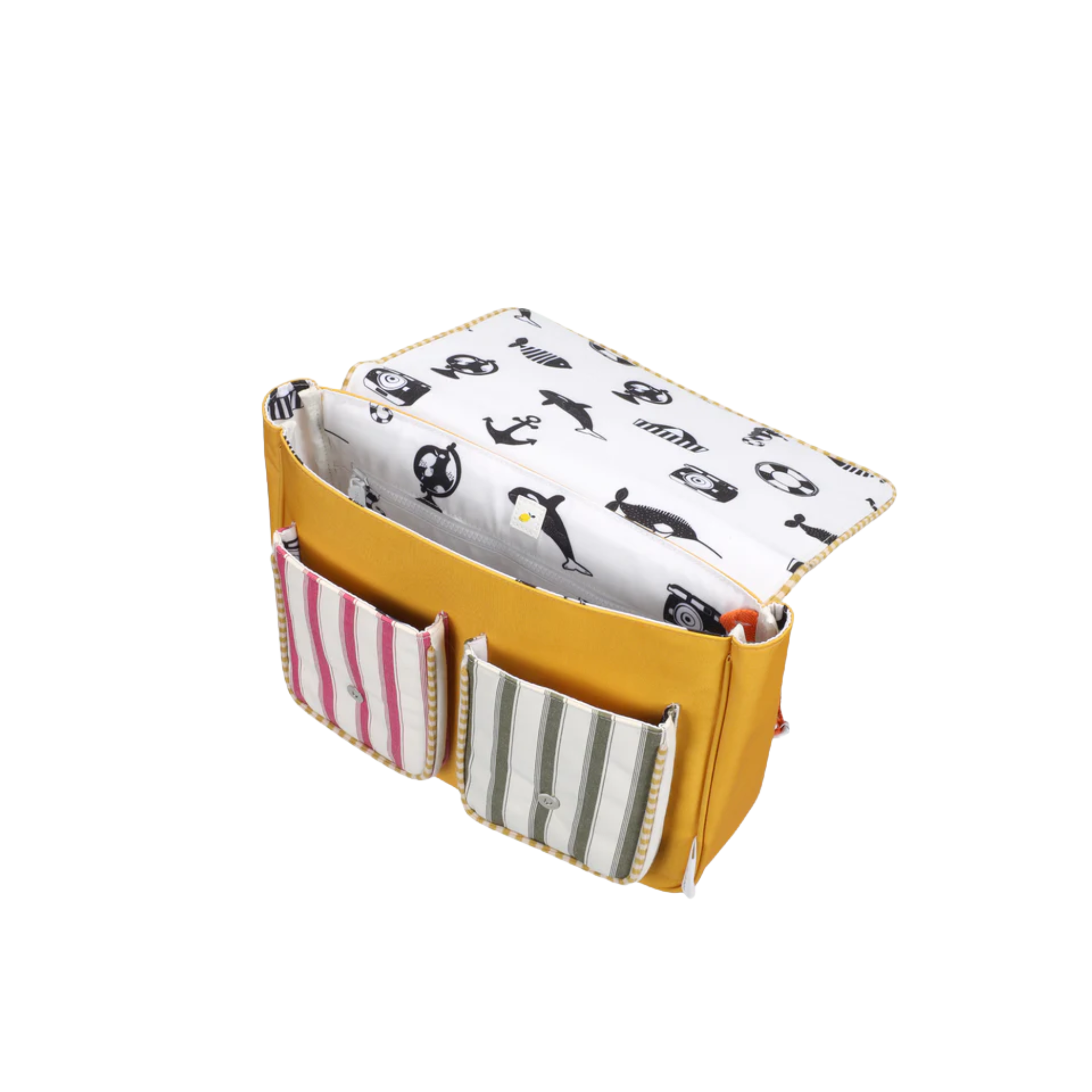 Mokyklinis portfelis - coral pink + submarine