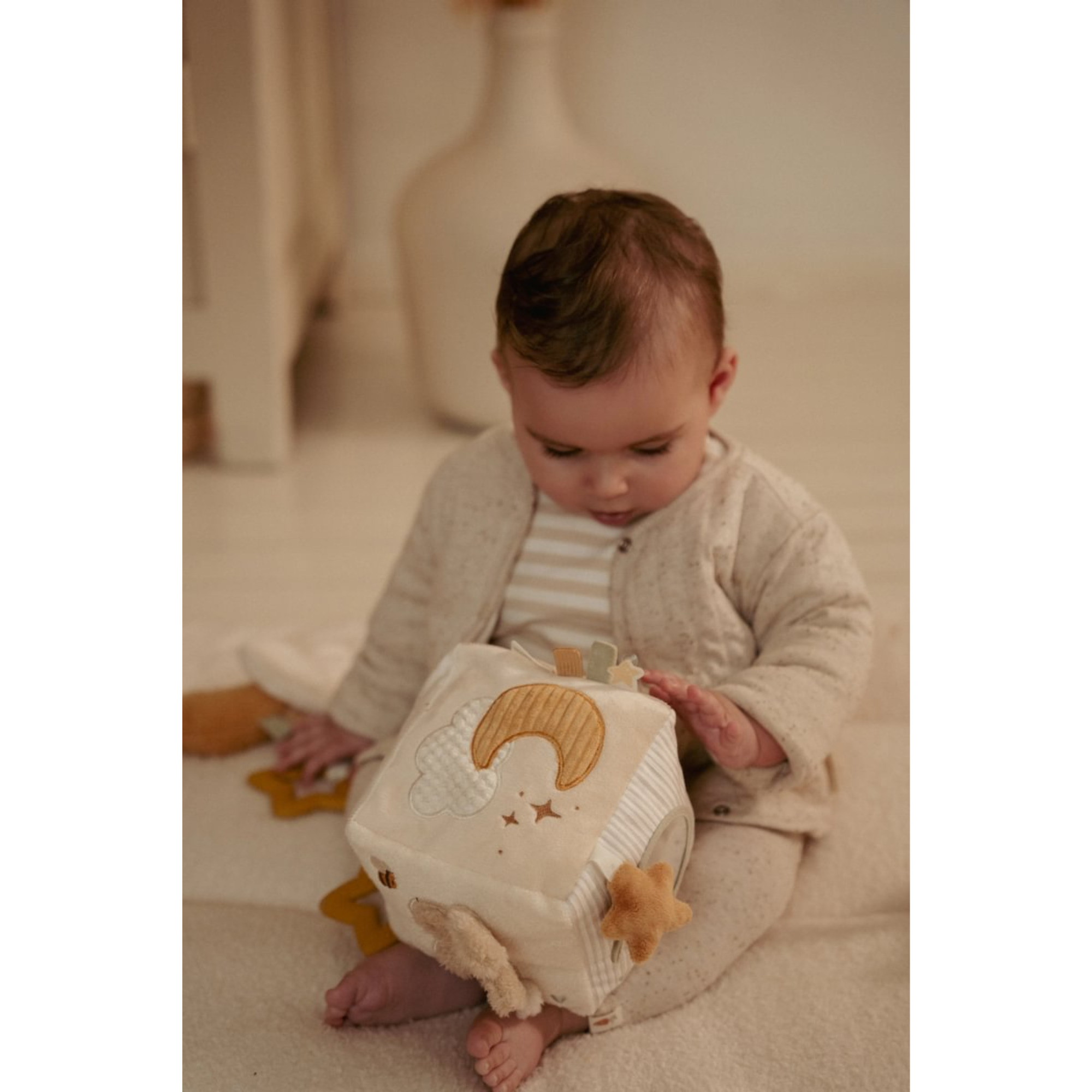 Minkštas užsiėmimų kubas Newborn Naturals