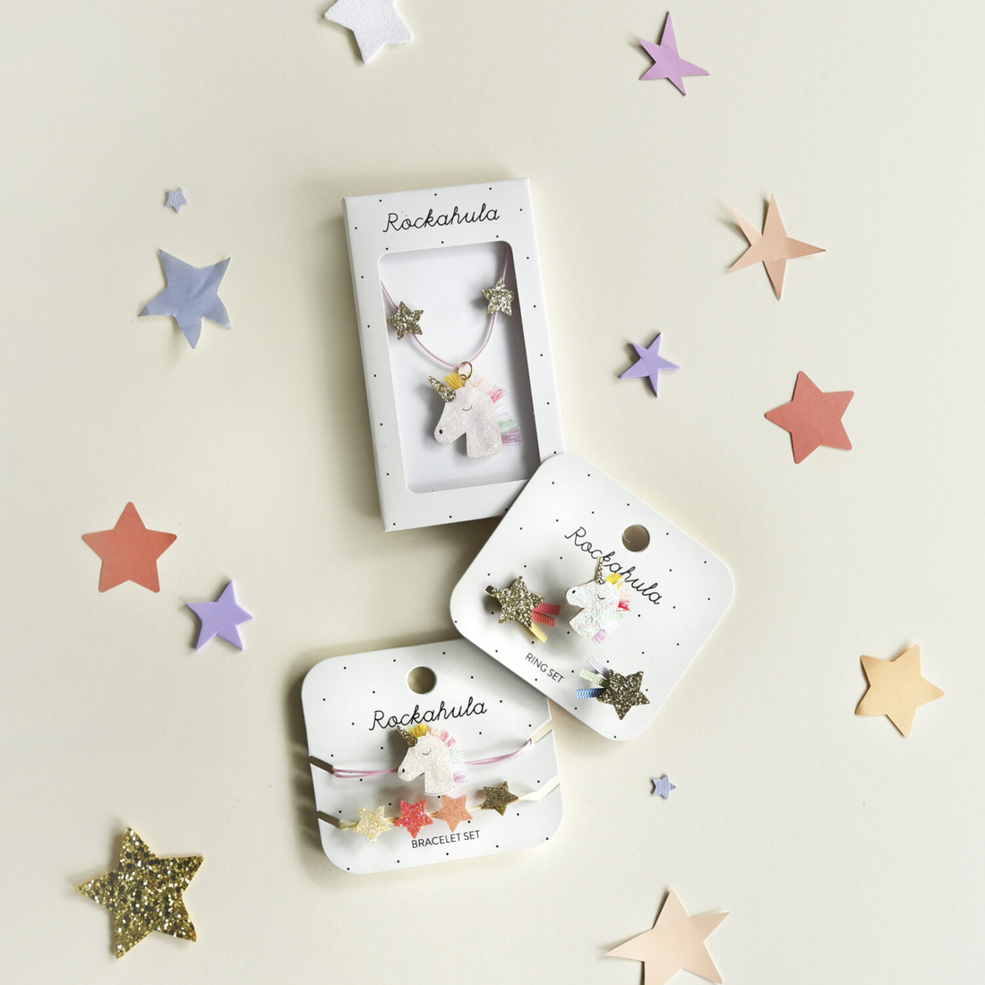 Žiedų rinkinys - Rainbow Unicorn