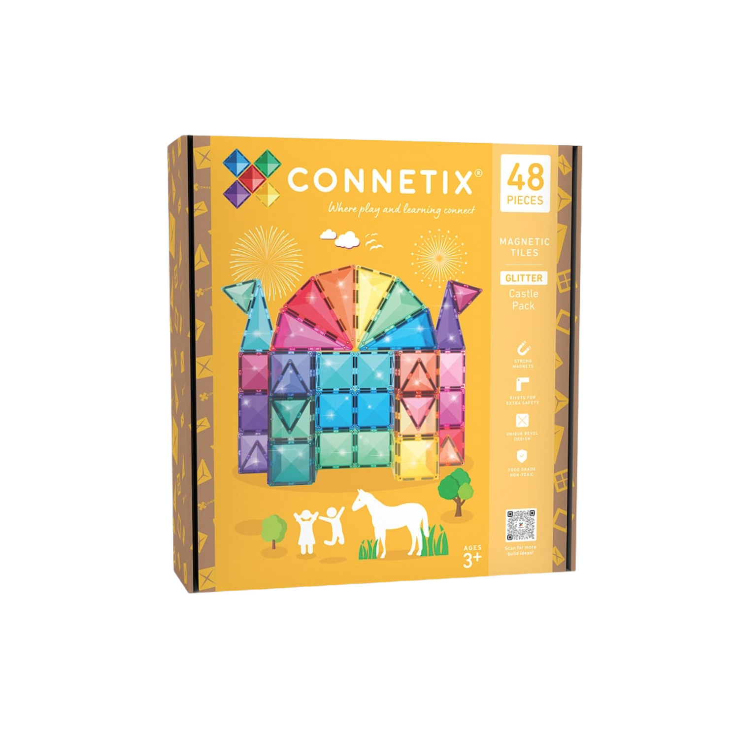 48 dalių magnetinis konstruktorius - Glitter Castle Pack