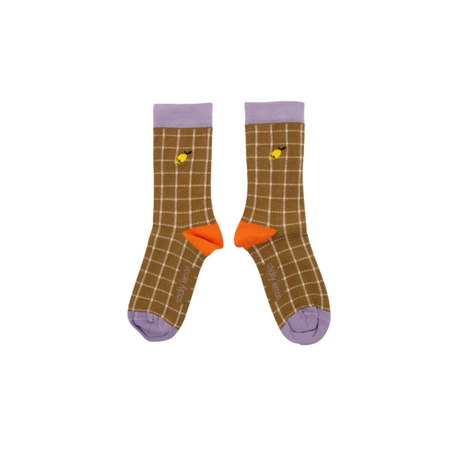 Socks - submarine yellow + coral pink