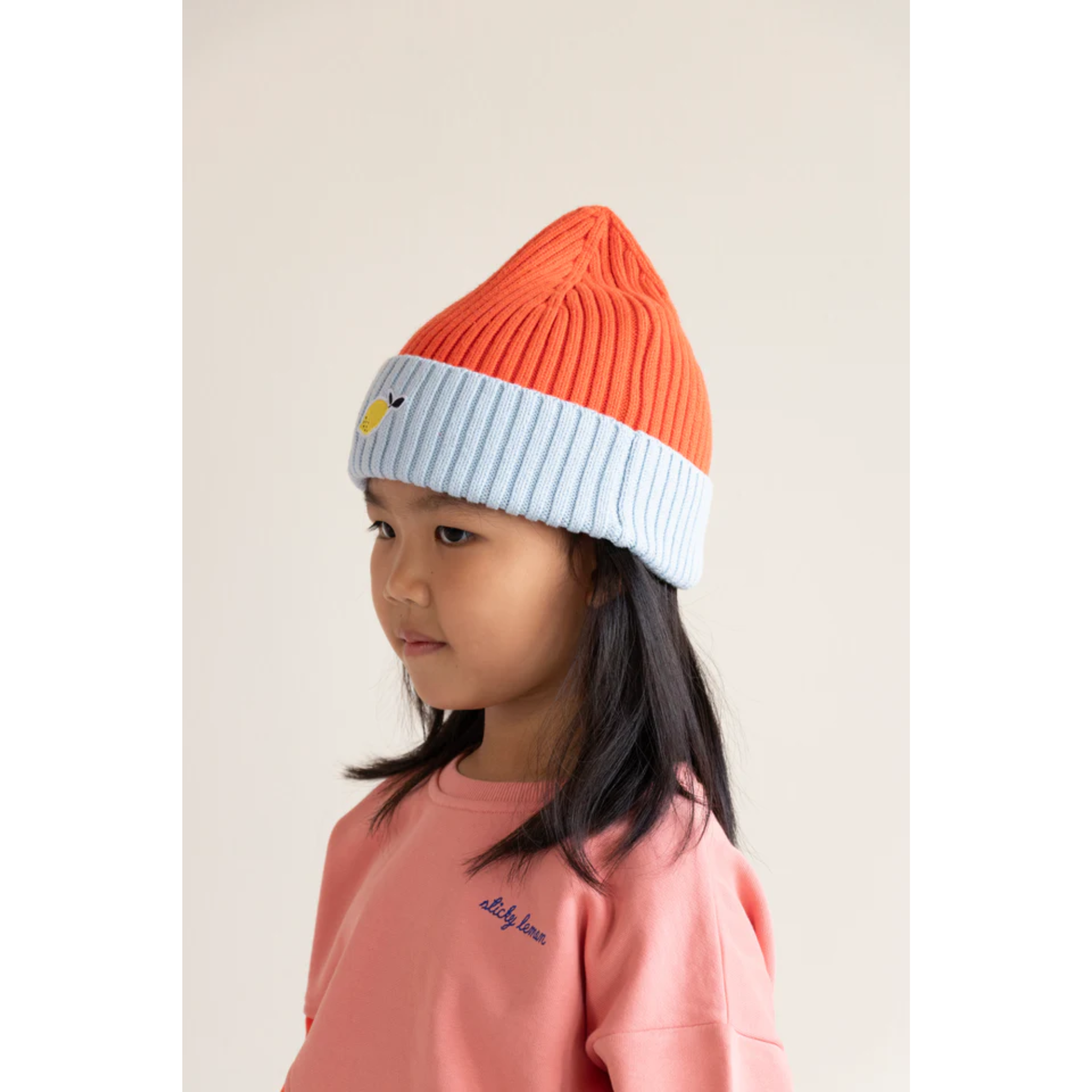 Kepurė | lemon | red hat + zissou blue