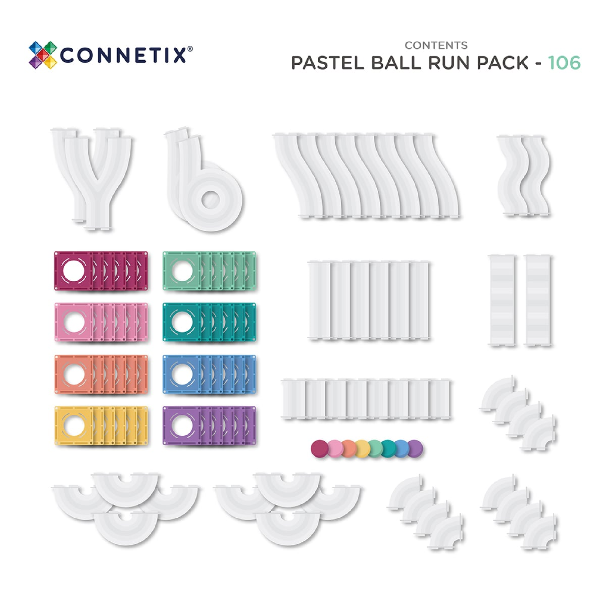 Connetix 106-pieces magnetic constructor - Ball Run pack