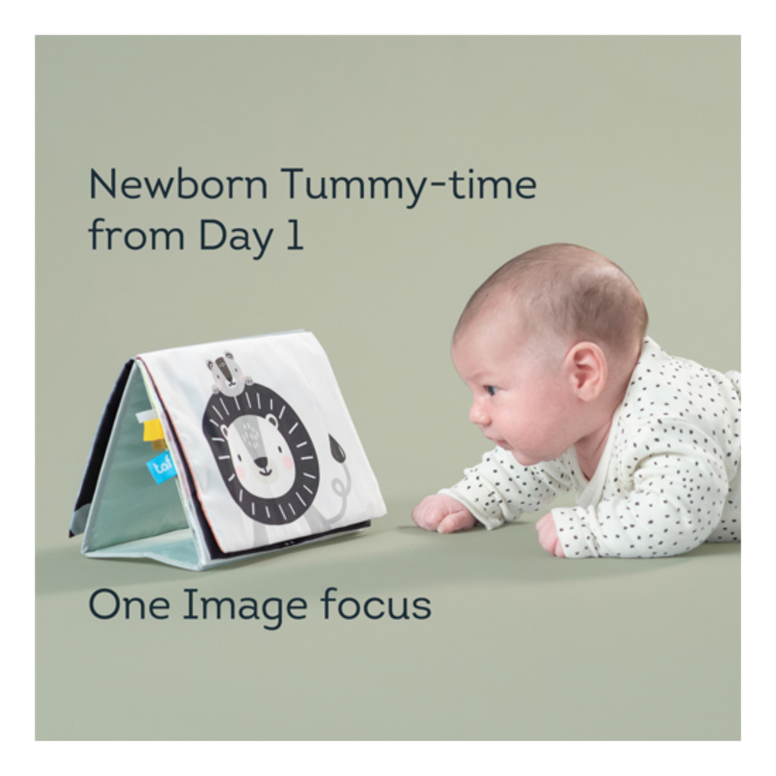Kontrastingų spalvų knygelė - Tummy-time