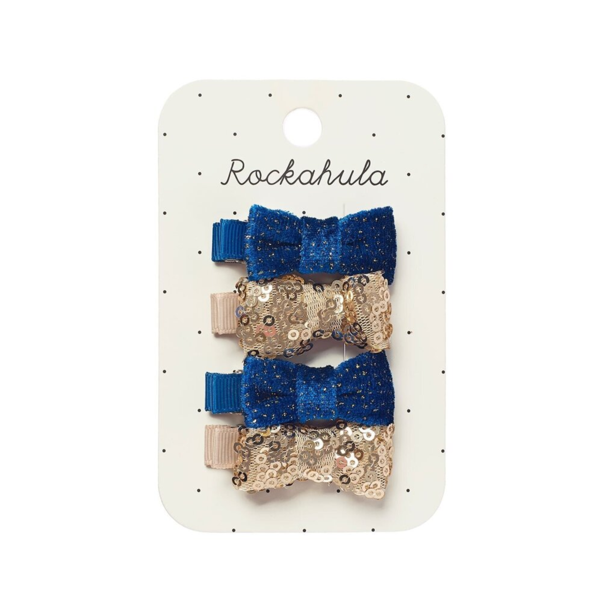 Plaukų segtukai - Sequin and Velvet Mini Bow