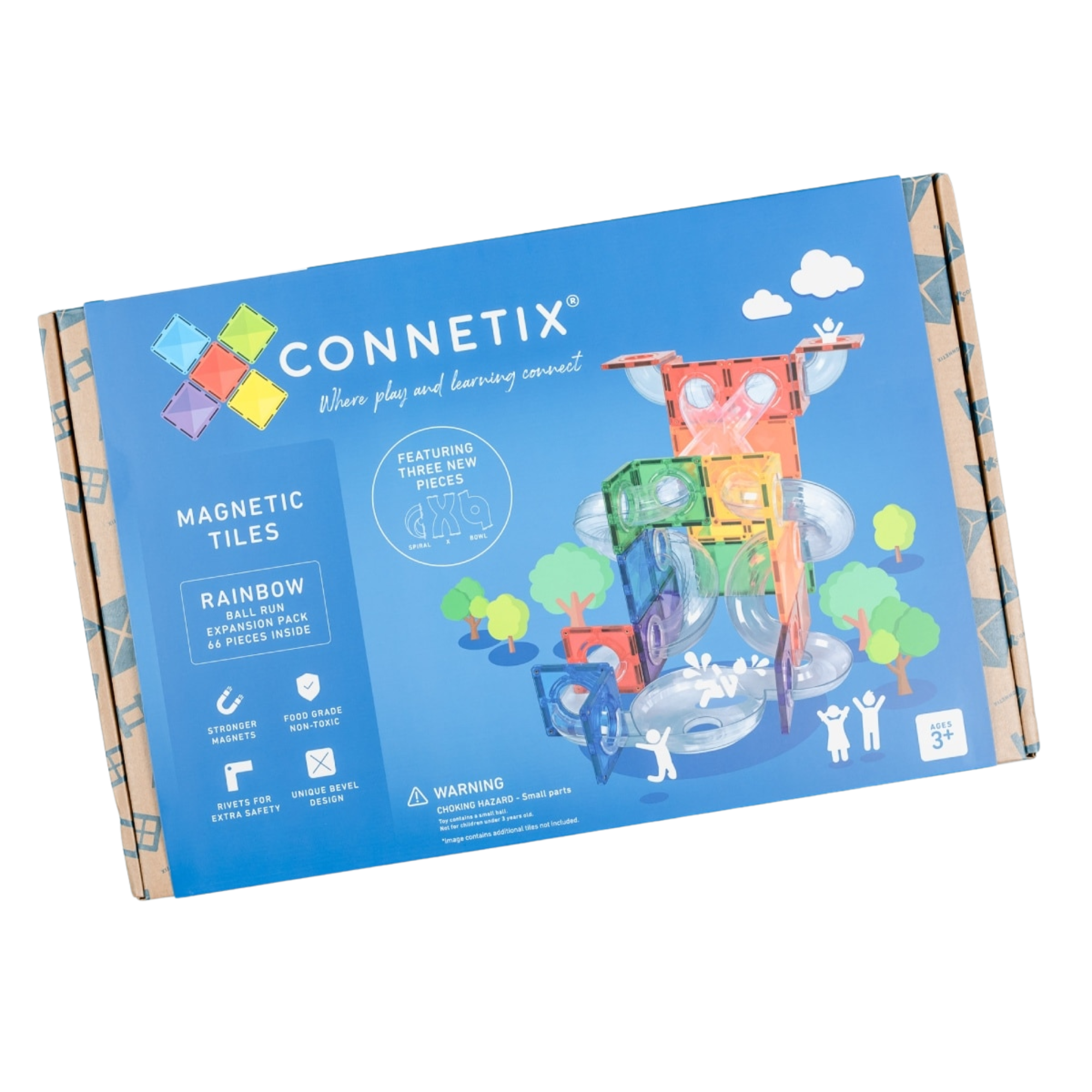 66 dalių magnetinis konstruktorius - Rainbow Ball Run Expansion