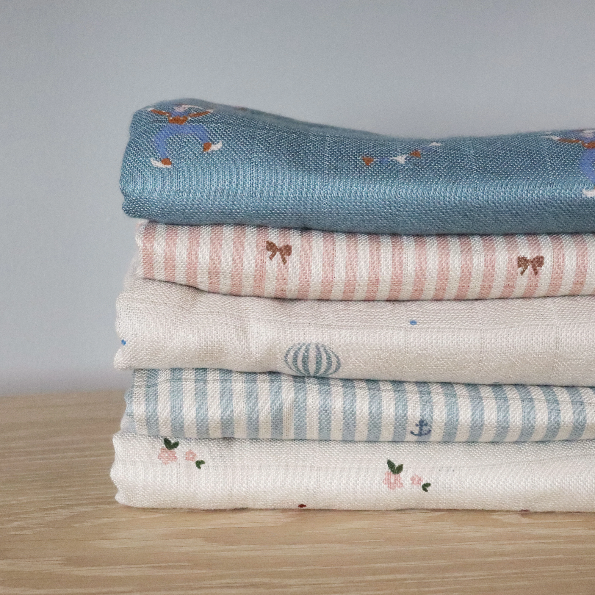 Bao 2 muslin beads - Warm green