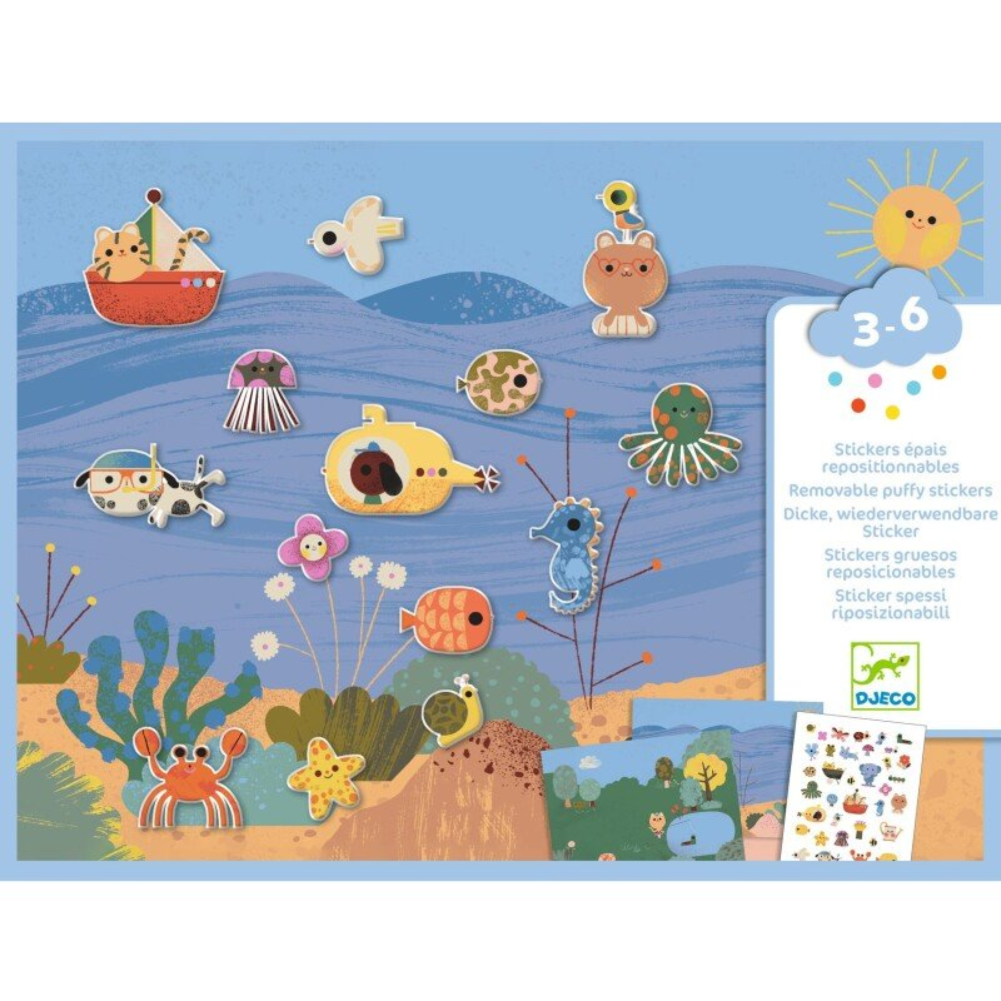 Djeco reusable stickers - Animals