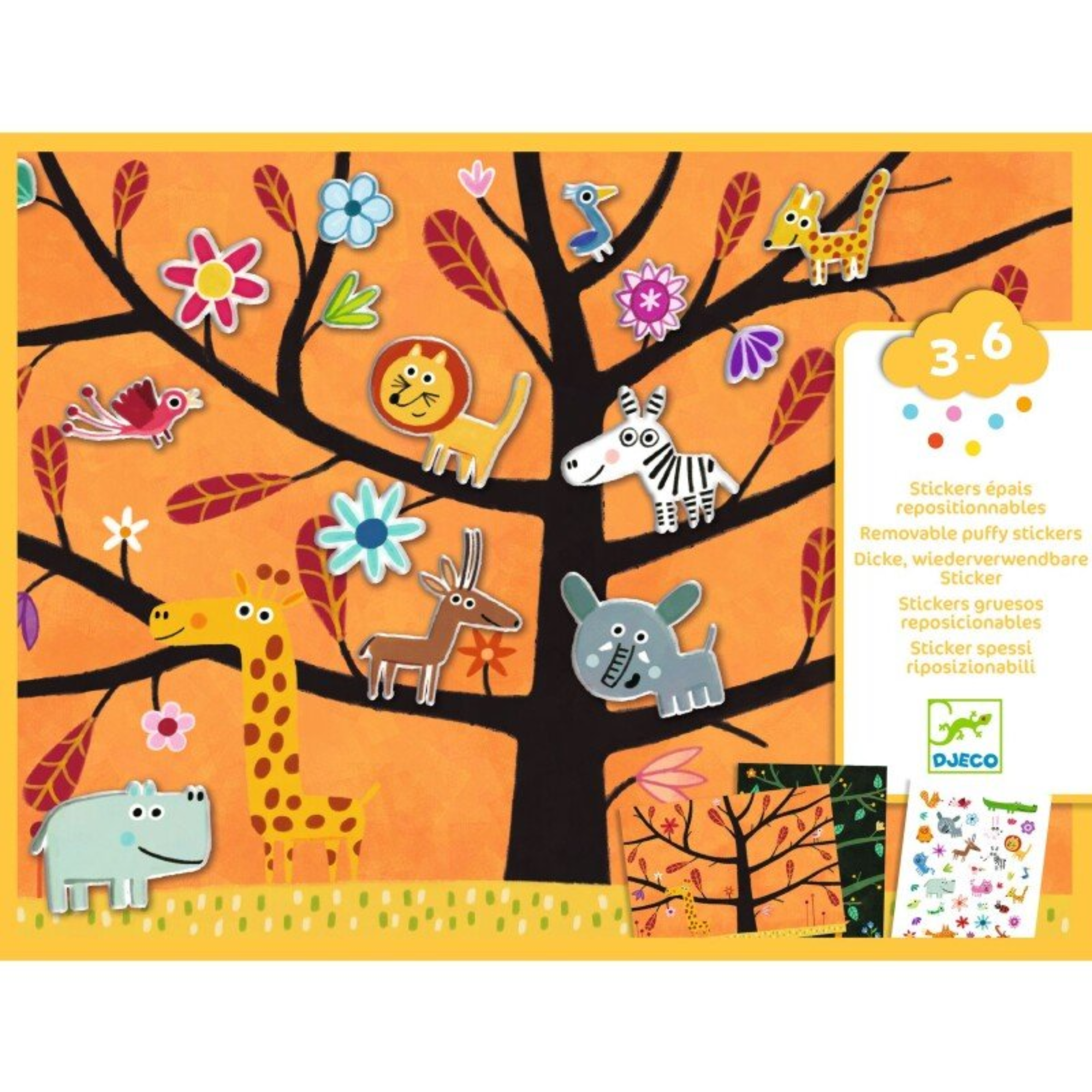 Djeco reusable stickers - Animals