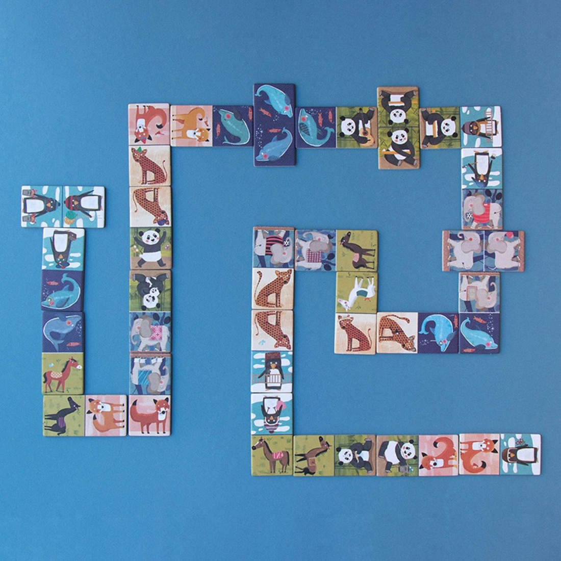 Domino žaidimas - Penguins and friends