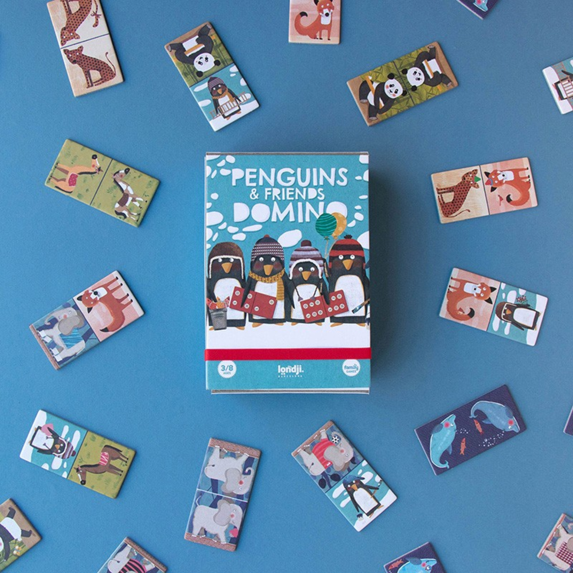Domino žaidimas - Penguins and friends