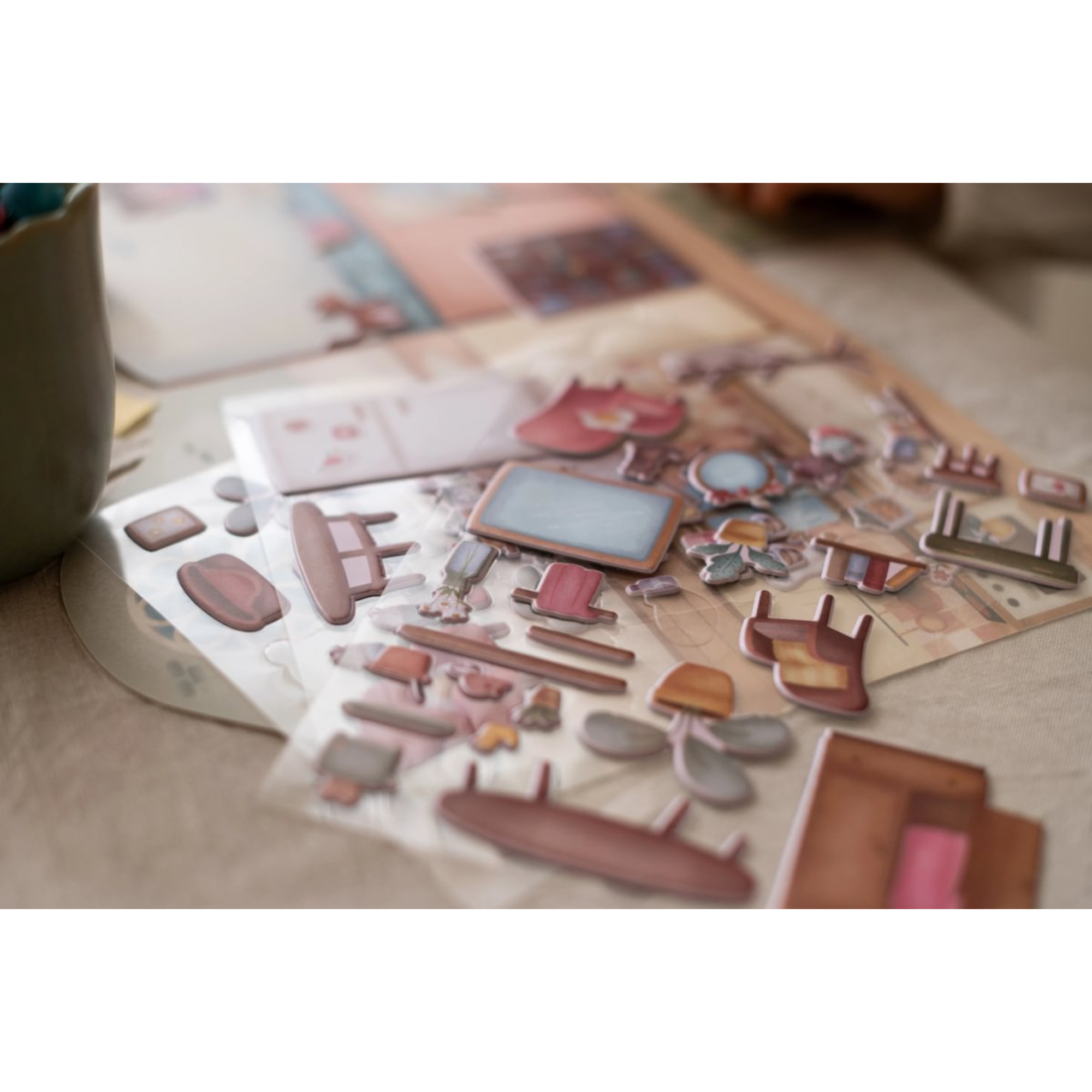 Daugkartiniai lipdukai - Rosa & Friends