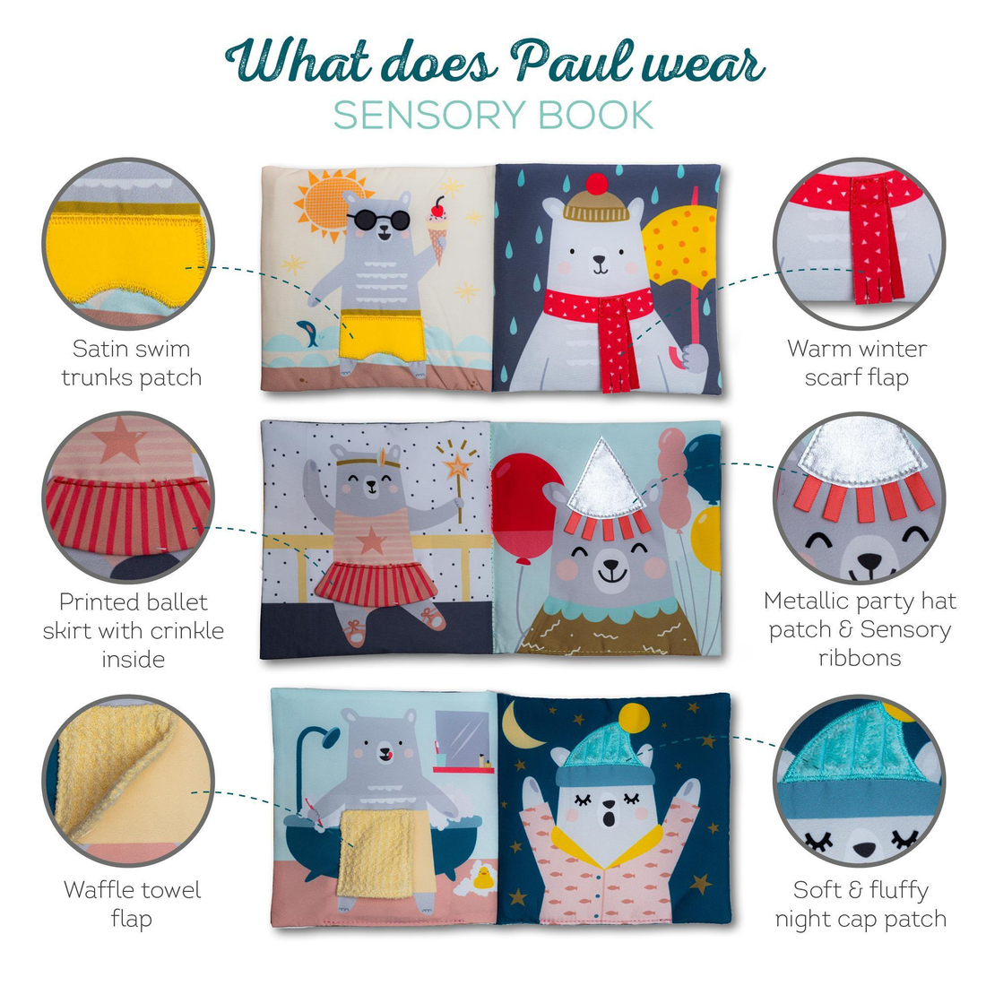 Sensorinė knygelė - What does Paul wear