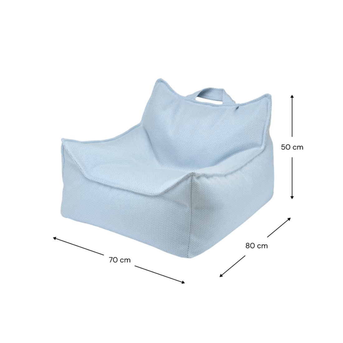 Lauko sėdmaišio ir pufo rinkinys - Azure