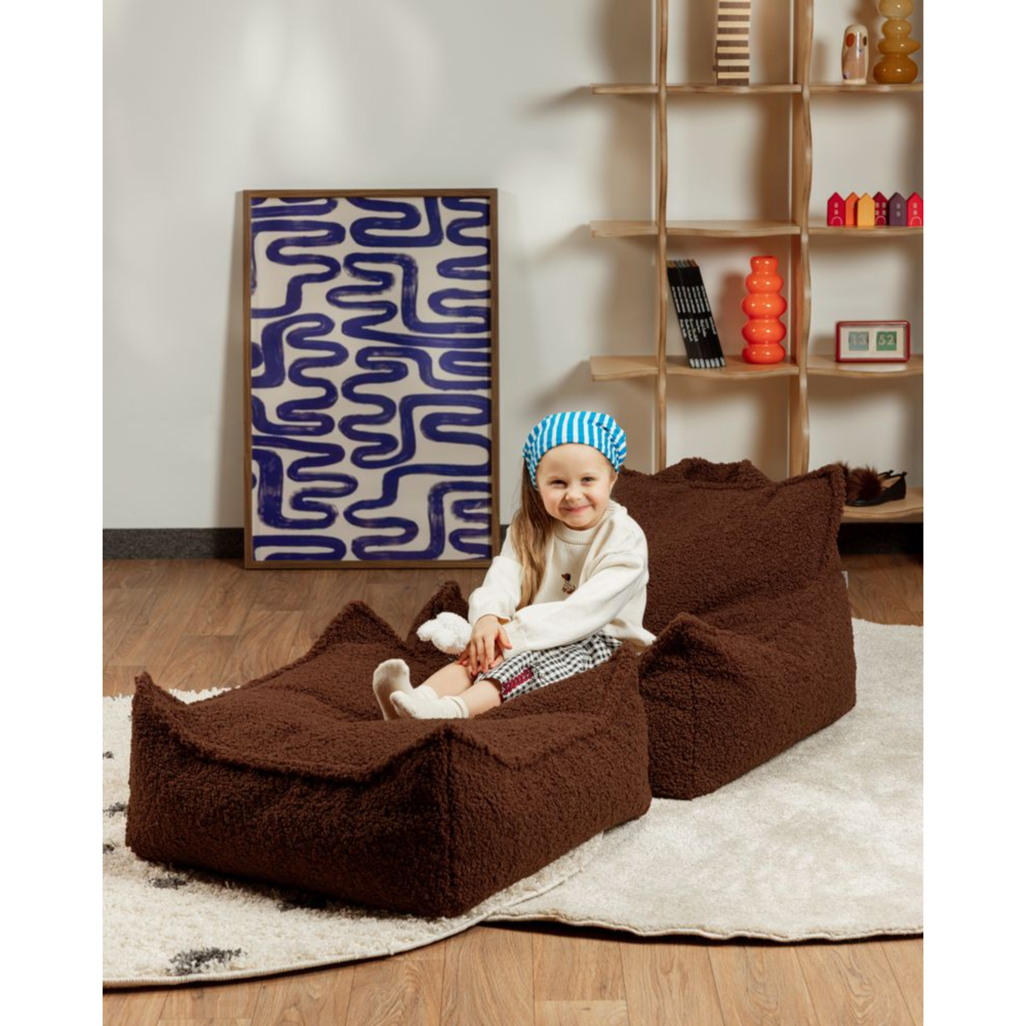 Sėdmaišio ir pufo rinkinys - Warm Hazel