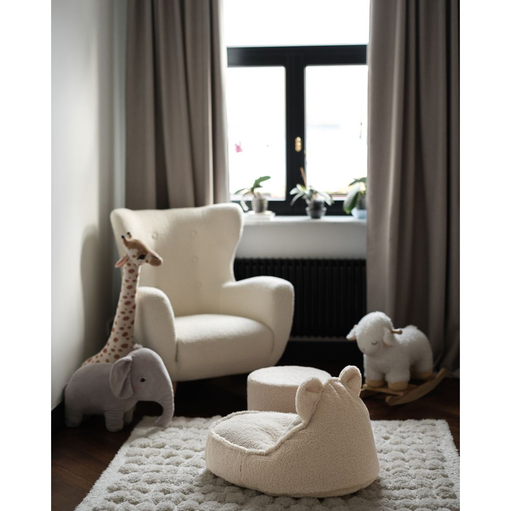 Bear sėdmaišis - Cream White